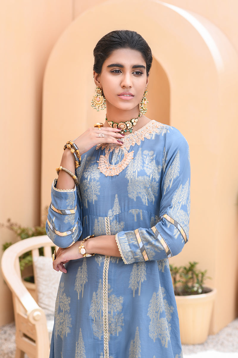 Embroidered Mushk E Fiza Shirt for Women - Elegant Embellished Blouse for Parties, Weddings & Special Occasions