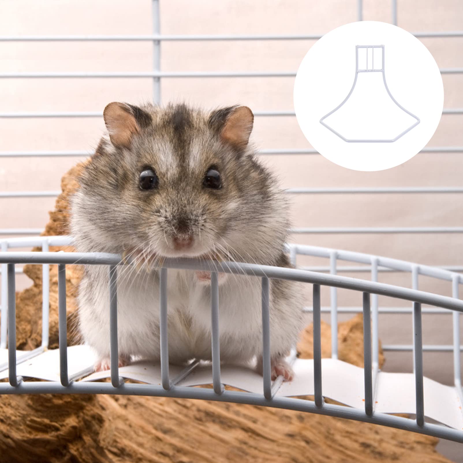 POPETPOP 1pc Hamster Running Wheel Stand - Durable Iron Bracket for Small Pet Exercise Wheel - Hamster Wheel Holder for Cage Accessories - Perfect for Hamster Toys & Small Animal Fitness (Ideal for Hamster Cages & Playtime)