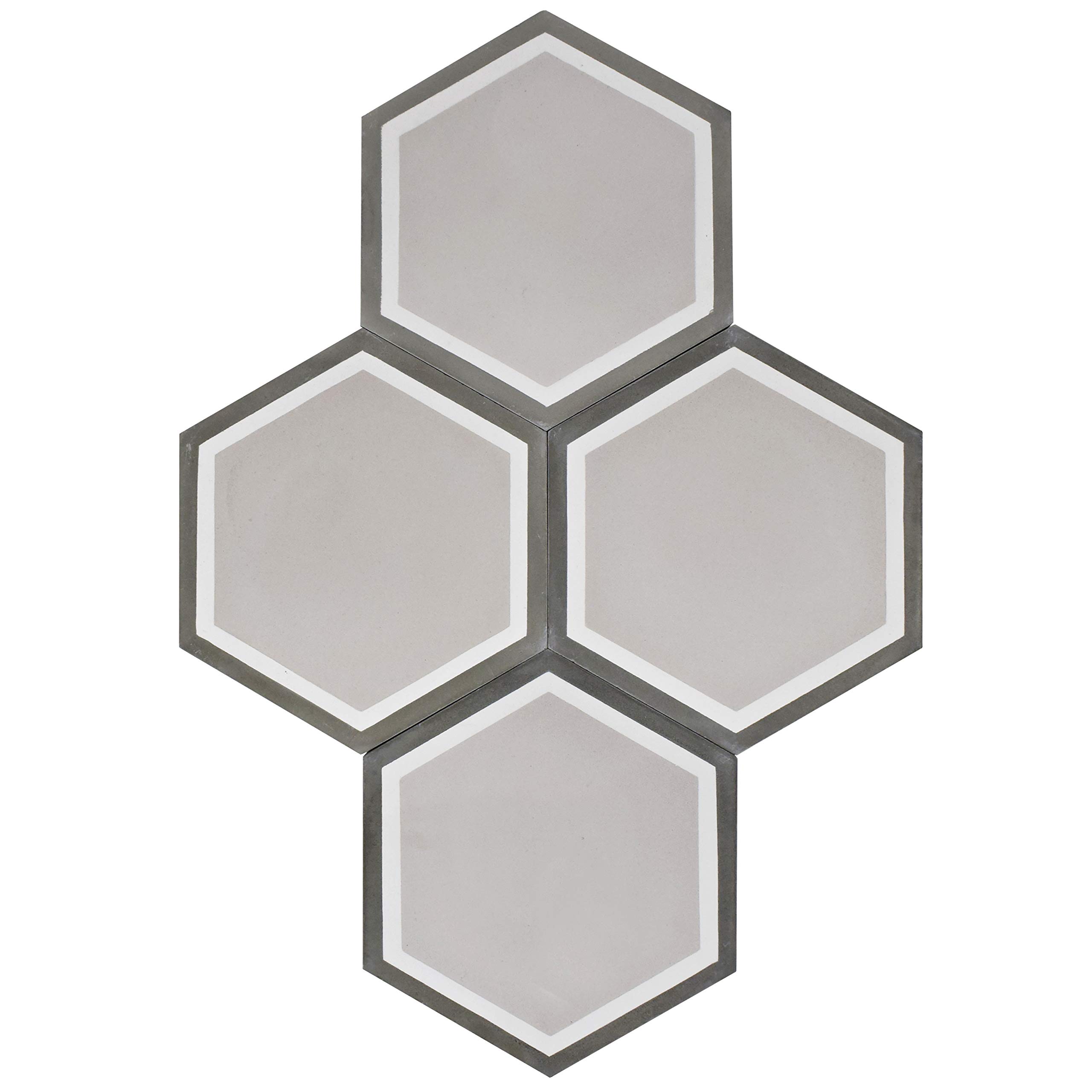 Merola Tile Cemento Hex Holland Channel 7-7/8