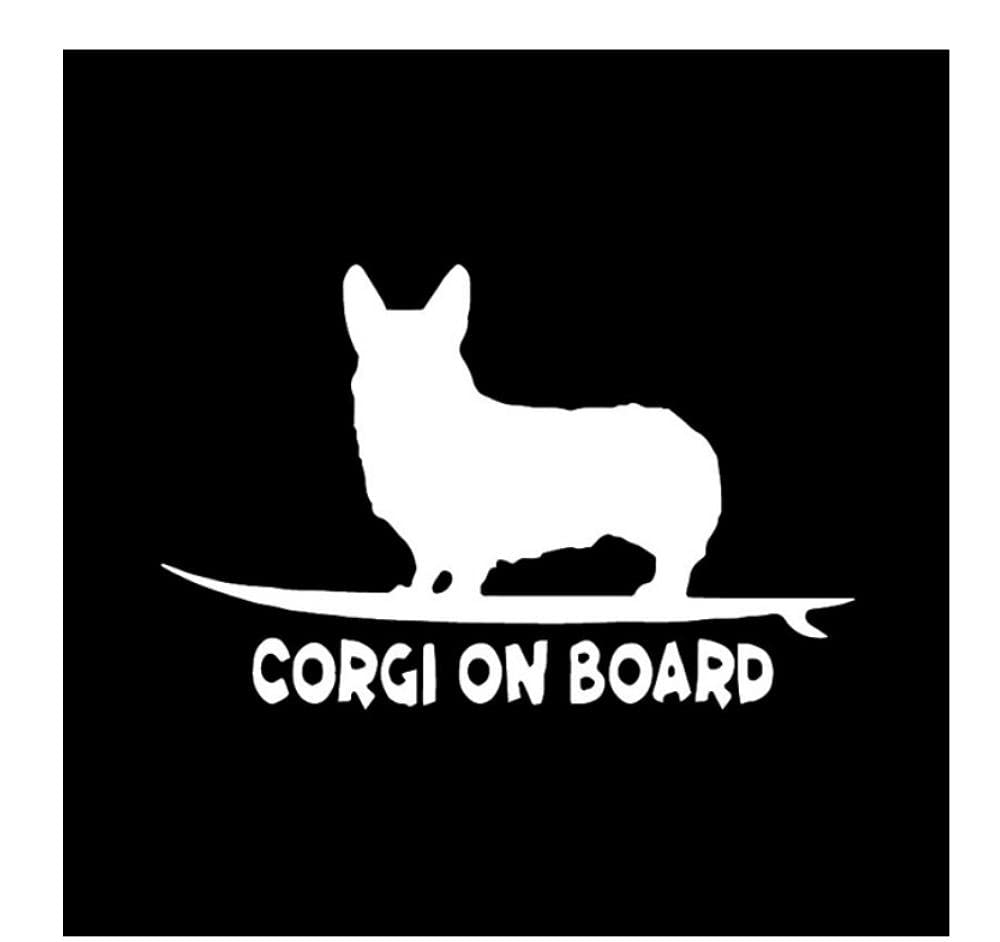 Funny Corgi Puppy Car Sticker - 14cm x 9cm Vinyl Decal for Car Window & Door Decor | Waterproof, Durable Automotive Stickers for Cars, Trucks, Laptops | Perfect Gift for Dog Lovers & Pet Owners