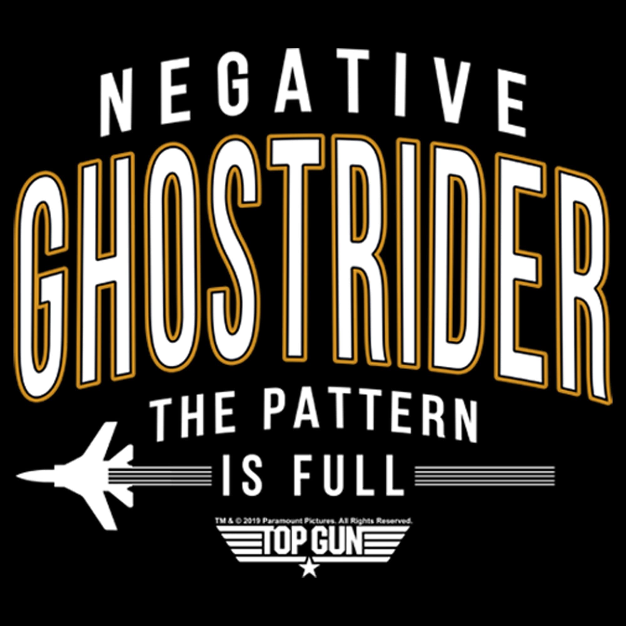 Junior's Top Gun Negative Ghost Rider The Pattern is Full Graphic T-Shirt - Cool Movie Quote Tee for Men & Women - Casual Wear, Gifts for Aviation Fans