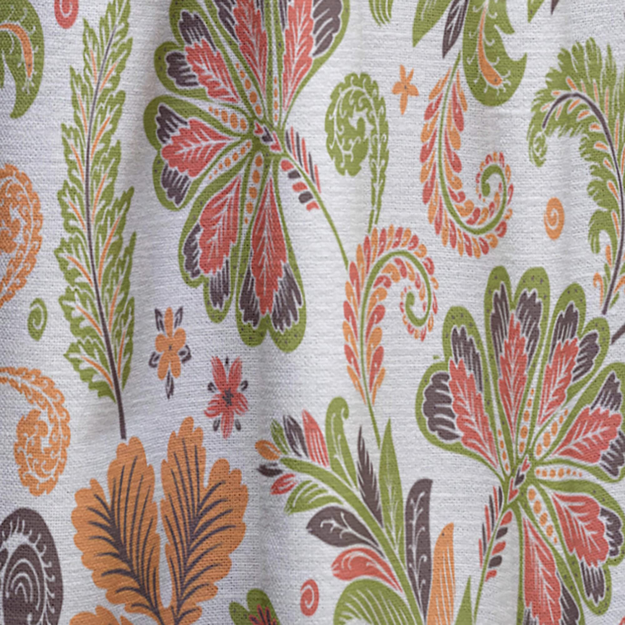 DesignQ Retro Fantasy Flowers Thermal Insulated Curtains - Single Panel 52x120 - Blackout Drapes for Bedroom & Living Room - Perfect for Home Decor, Privacy & Temperature Control