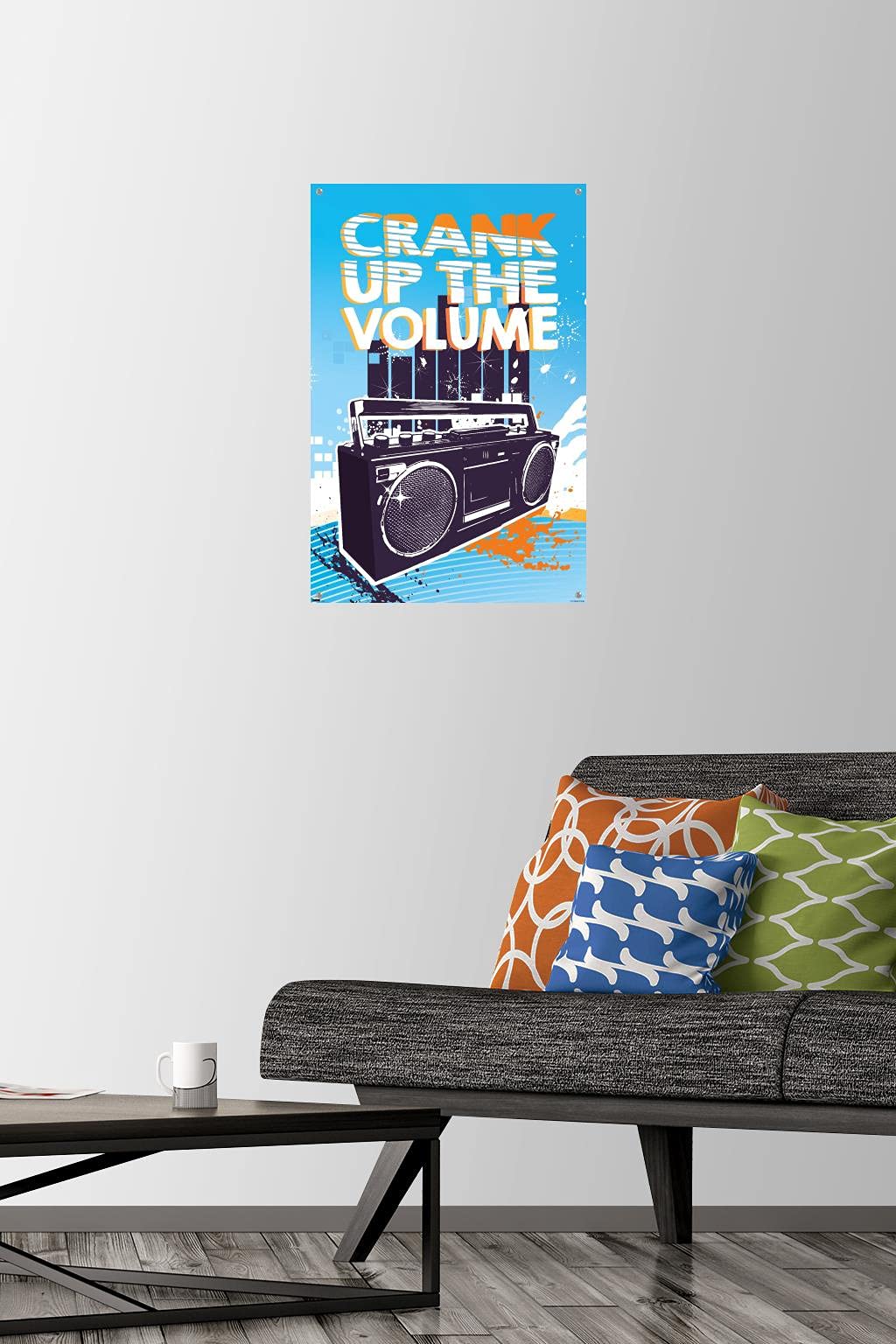Music Wall Poster with Push Pins - Vibrant Decoration for Bedroom, Dorm & Studio - Perfect Gift for Music Lovers & Audiophiles