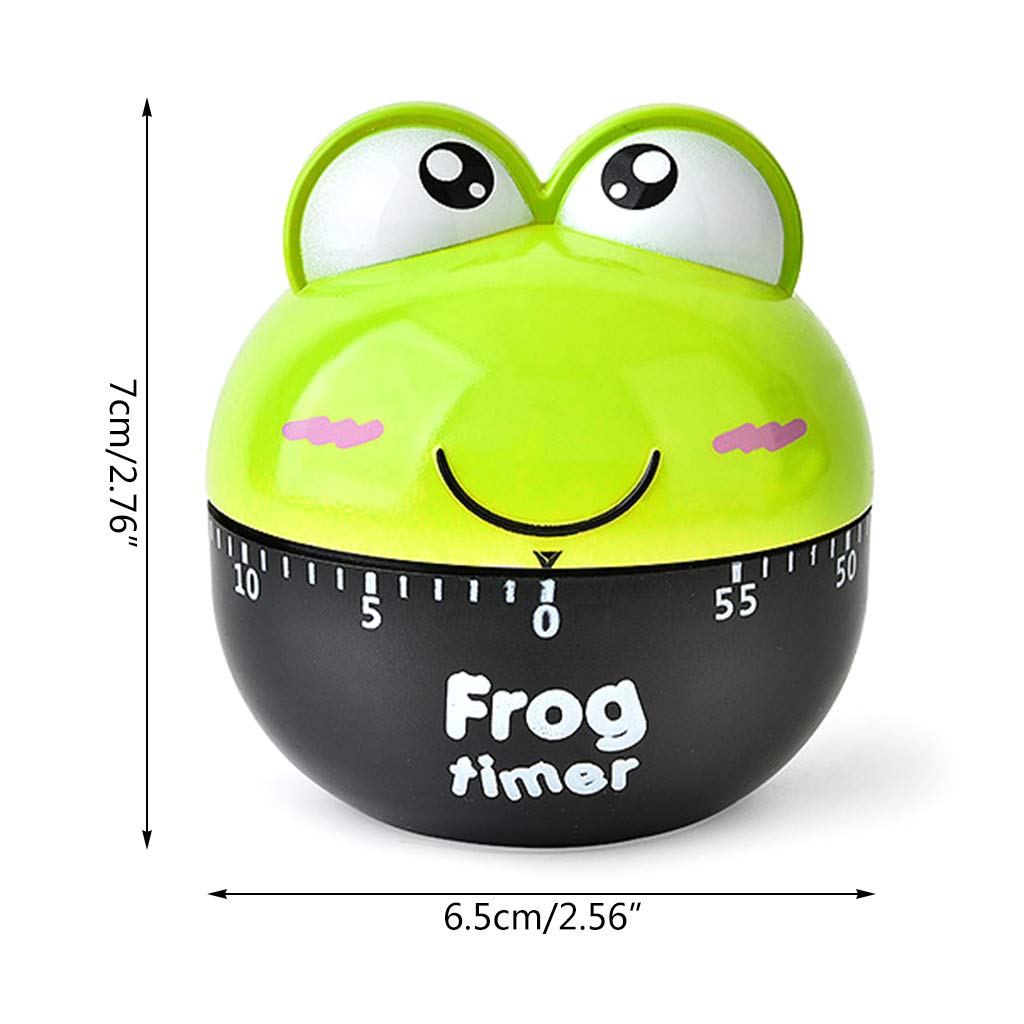 Cartoon Frog Kitchen Timer - Mechanical Alarm Clock for Cooking, Baking, Study & Sleep Reminder - Perfect for Home, Office & Classroom Use