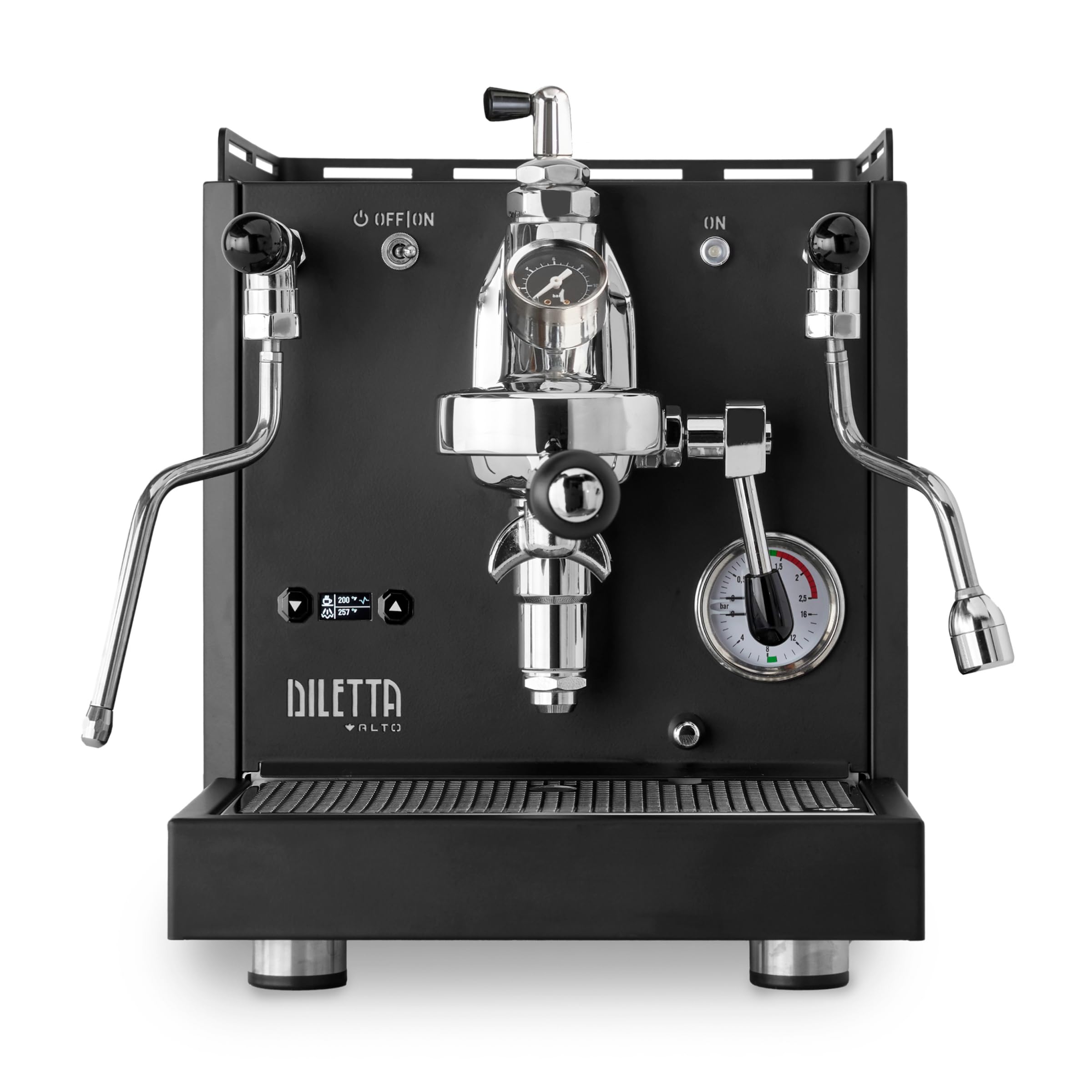 Diletta Alto Dual Boiler Espresso Machine with PID & Flow Control | Adjustable OPV & Shot Timer | Professional Home Barista Coffee Maker (Black) | Perfect for Home Cafes & Coffee Enthusiasts