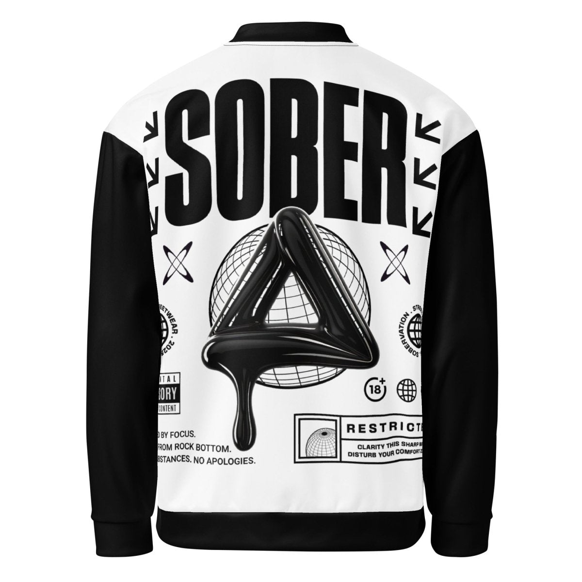 SOBER Black Label Unisex Bomber Jacket - Lightweight Waterproof Windbreaker for Men & Women - Perfect for Outdoor Activities, Travel & Casual Wear