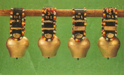 Authentic Swiss Cowbells - Handcrafted Alpine Treicheln for Farm Animals & Home Decor - Perfect for Cattle, Goats, Christmas Decor & Rustic Weddings