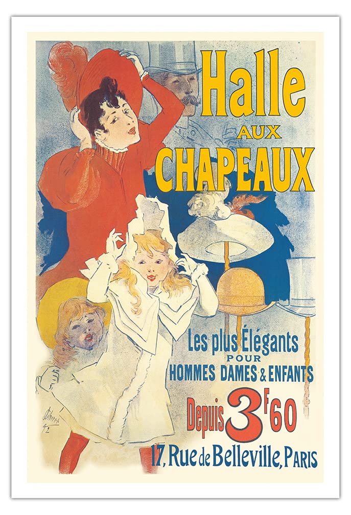 Vintage French Advertising Poster by Jules Chéret c.1892 - Fine Art Matte Paper Print (Unframed) 30x44in - Paris France Themed Wall Decor for Living Room, Office & Cafe