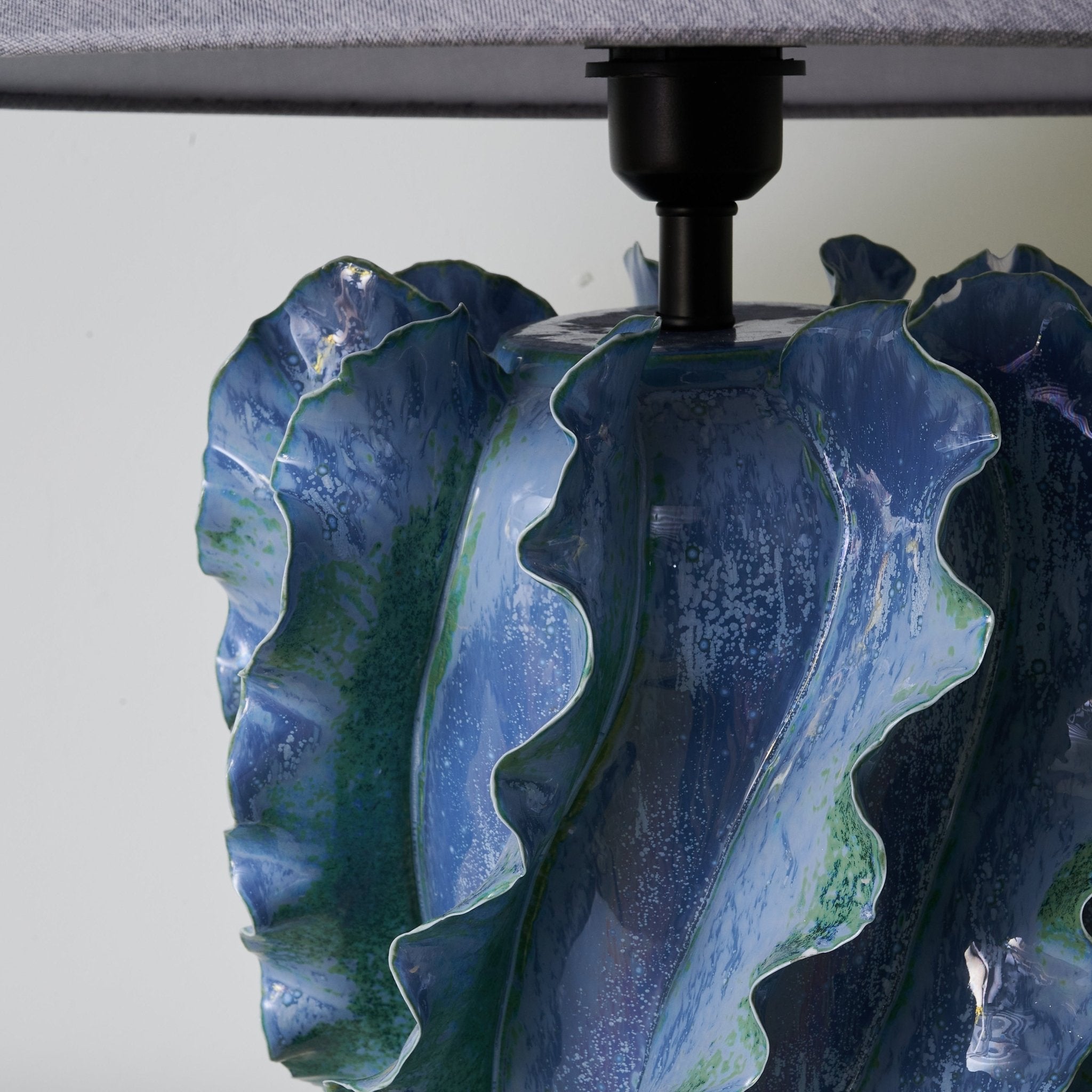Azure Wave Table Lamp - Modern LED Nightstand Light with Touch Control & USB Charging - Perfect for Bedroom, Living Room, and Office Decor