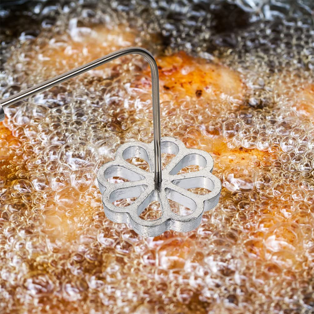 DOITOOL Rosette Waffle Mold - Malaysian Pie Tee Maker, Flower Heart Circle Shrimp Fried Food Mould for Bunelos, DIY Cake Pusher - Perfect for Home Baking, Party Desserts & Asian Cuisine