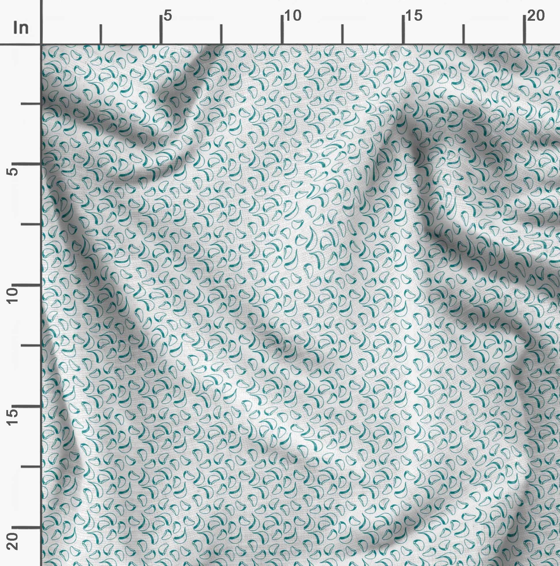 Soimoi Moss Green Georgette Fabric by The Yard - 42 Inch Wide - Printed Garlic Vegetable Aroma Fabric for Apparel, Crafts & Home Decor - Perfect for Dresses, Scarves, DIY Projects & Kitchen Decorations