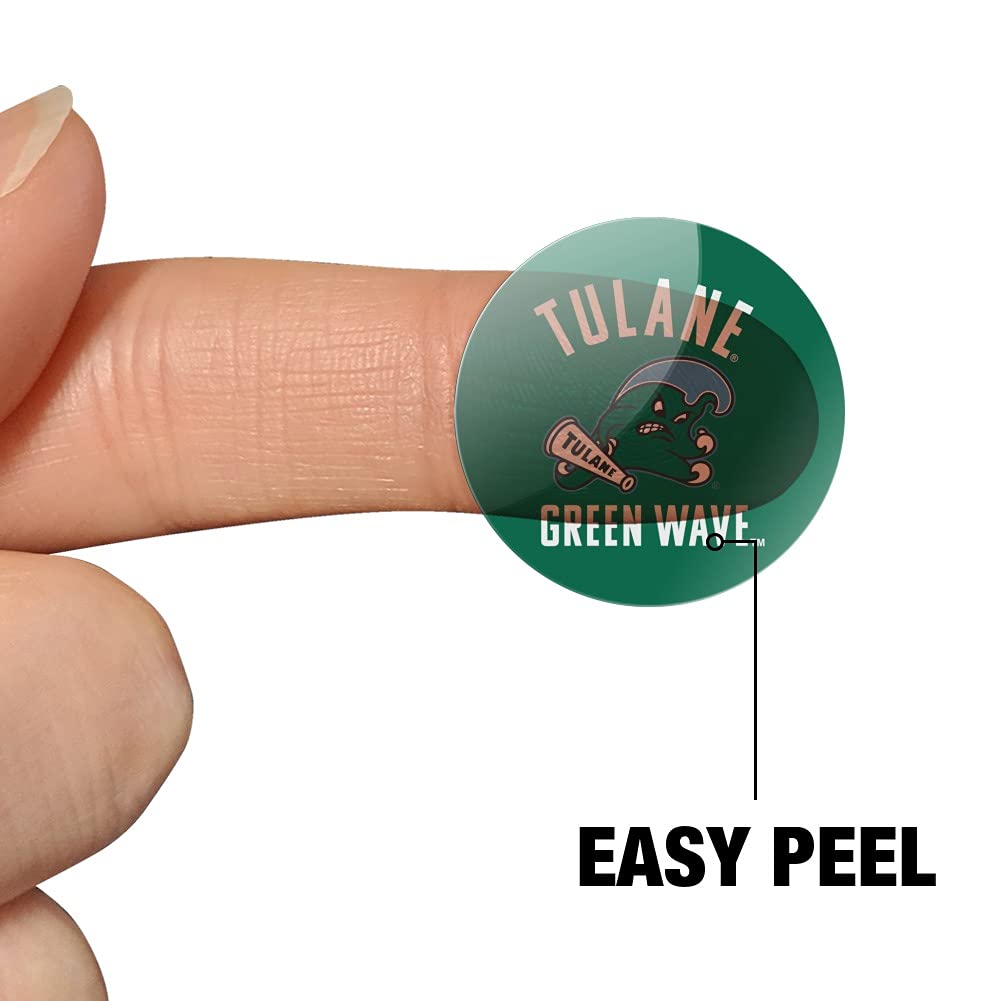 Tulane University Green Wave 1 Inch Planner Stickers - Clear Scrapbooking Stickers for Bullet Journals, Calendars, DIY Crafts - Perfect for College Students, School Planning & Memory Keeping