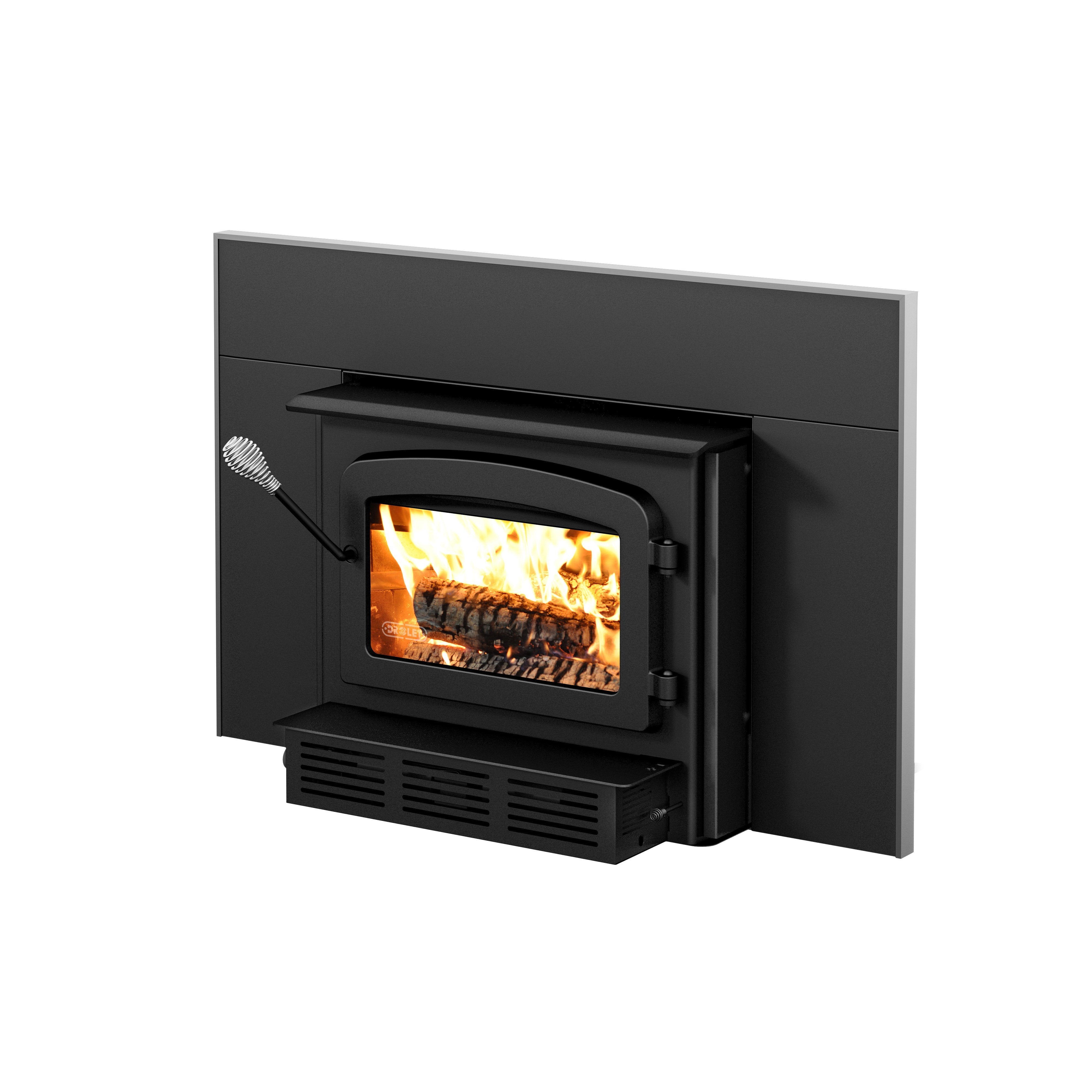 Drolet Escape 1800 I High Efficiency Wood Burning Fireplace Insert with Blower - Perfect for Home Heating & Cozy Winter Nights