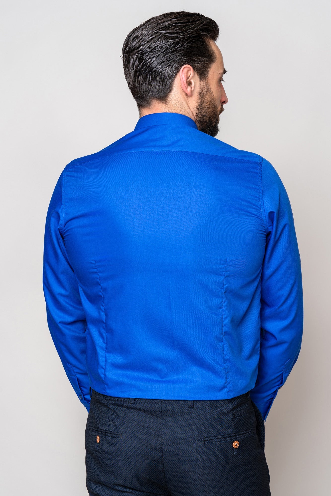 CARTER Royal Long Sleeve Shirt for Men - Premium Cotton Dress Shirt with Button Down Collar - Formal & Business Attire - Perfect for Office, Weddings and Special Occasions