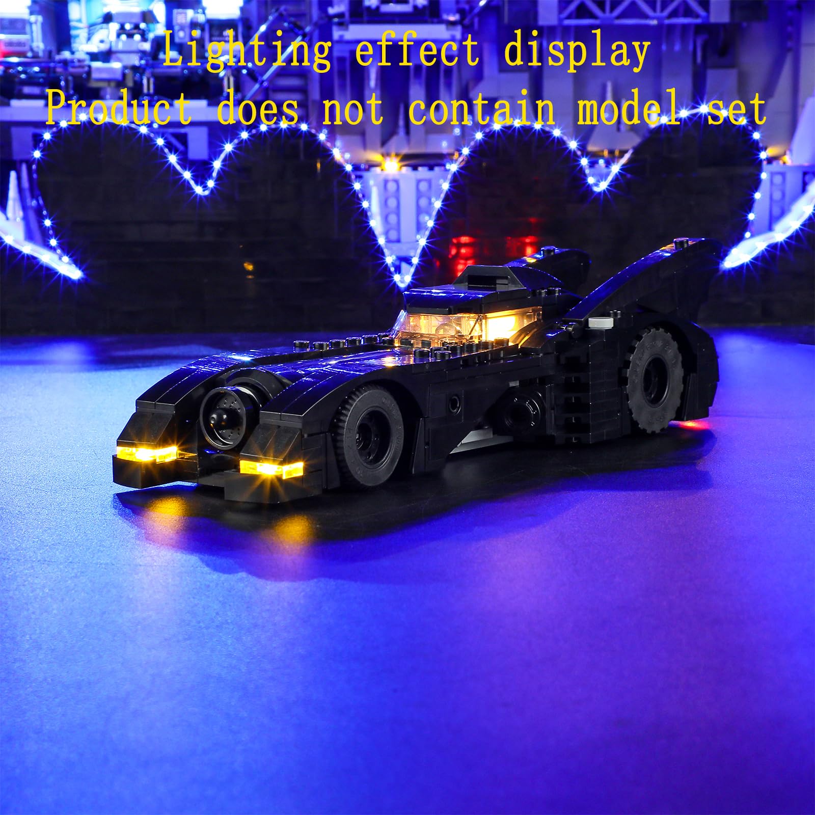 GEAMENT LED Light Kit for Lego DC Batcave 76252 (Shadow Box) - Compatible with Lego Building Blocks - DIY Lighting Set for Batman Display & Collection (Model Not Included) - Perfect for Home Decoration, Gift & Night Light