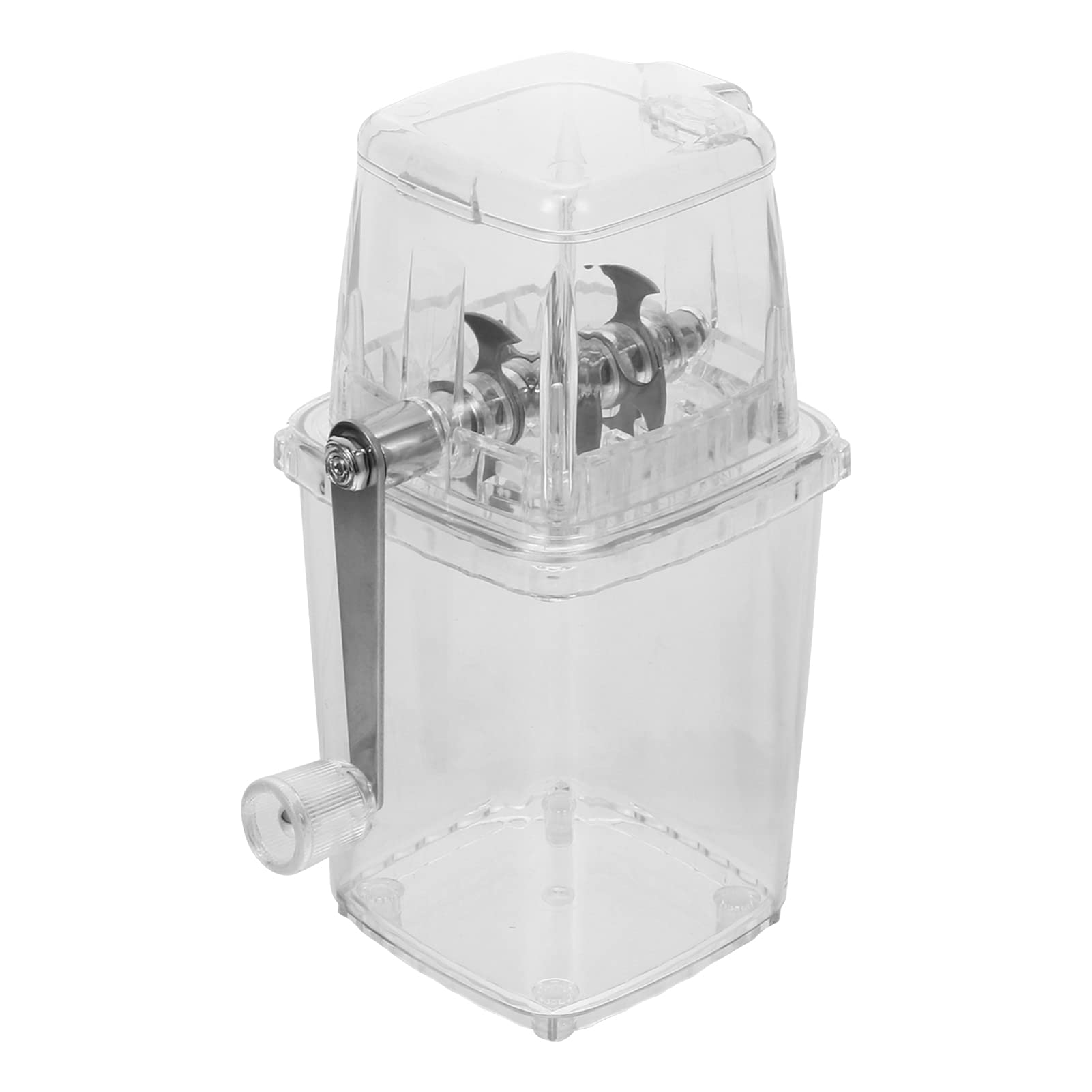 Angoily Manual Ice Shaver Machine - Portable Hand Crank Snow Cone Maker for Home & Kitchen | Perfect for Cocktails, Desserts & Summer Treats (White)