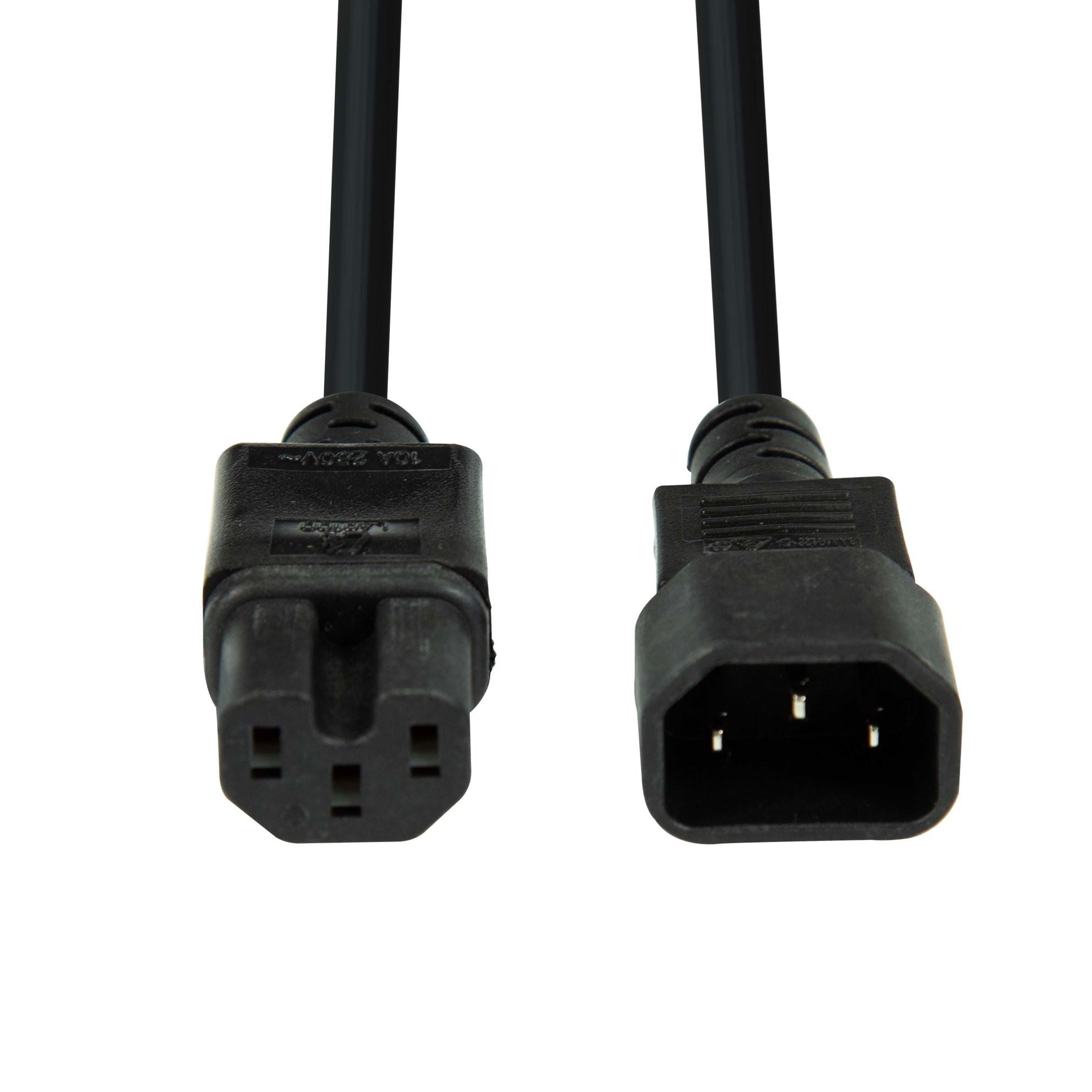 1.8M IEC C14 to C15 10A SAA Power Extension Cable - 1.0mm Copper Core - Heavy Duty for Servers, Data Centers & Industrial Equipment