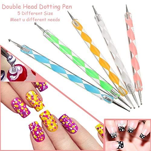 Shidara Ball Styluses Dotting Tools Set for Embossing, Clay Sculpting, Nail Art & DIY Crafts | 5-Piece Multi-Size Dotting Pens | Perfect for Polymer Clay, Nail Design, and Art Projects