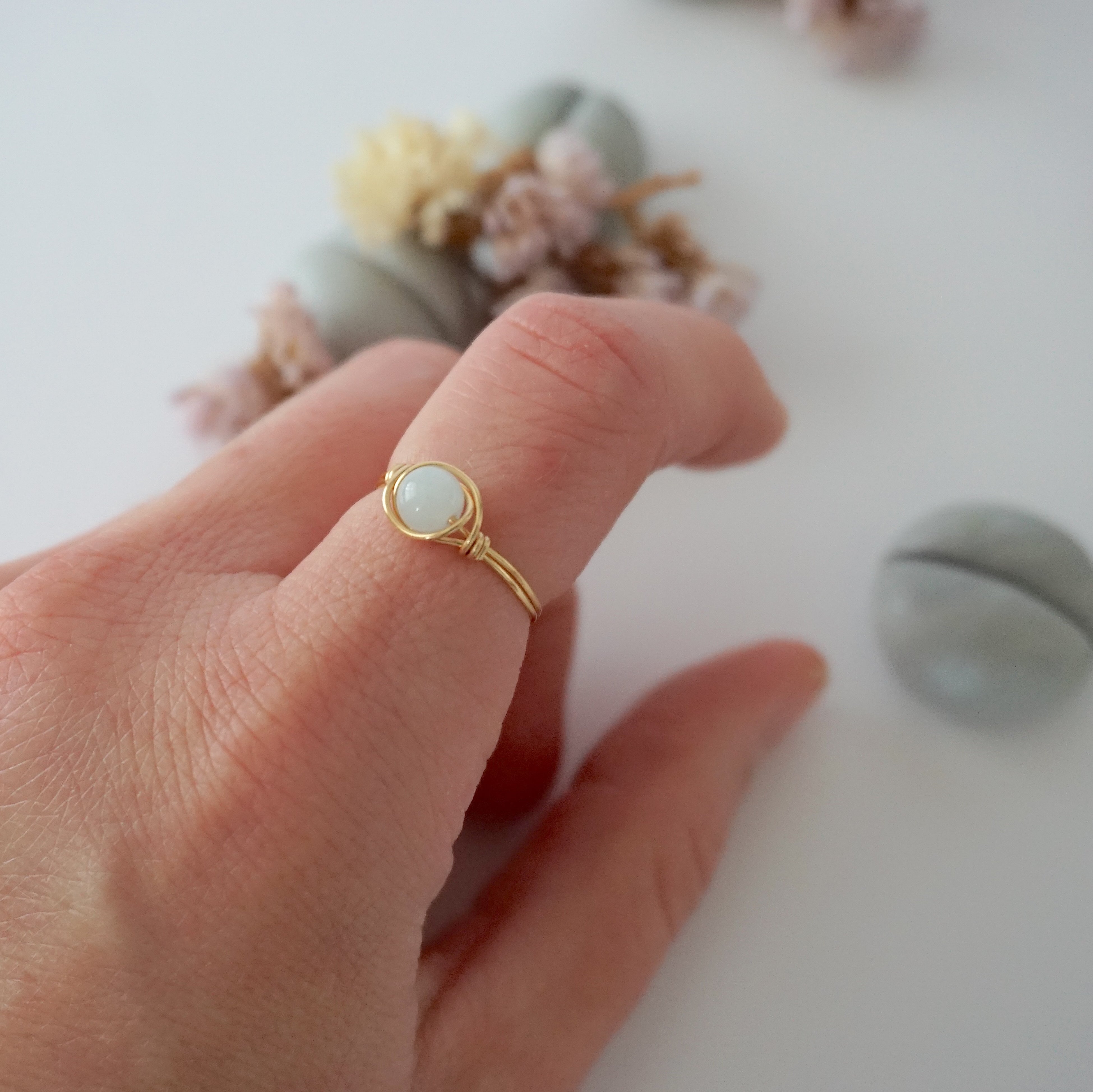 Elegant Aquamarine Birthstone Ring for Women - March Birthstone Jewelry Gift for Mom, Sister, Wife - Perfect for Birthdays, Anniversaries & Special Occasions