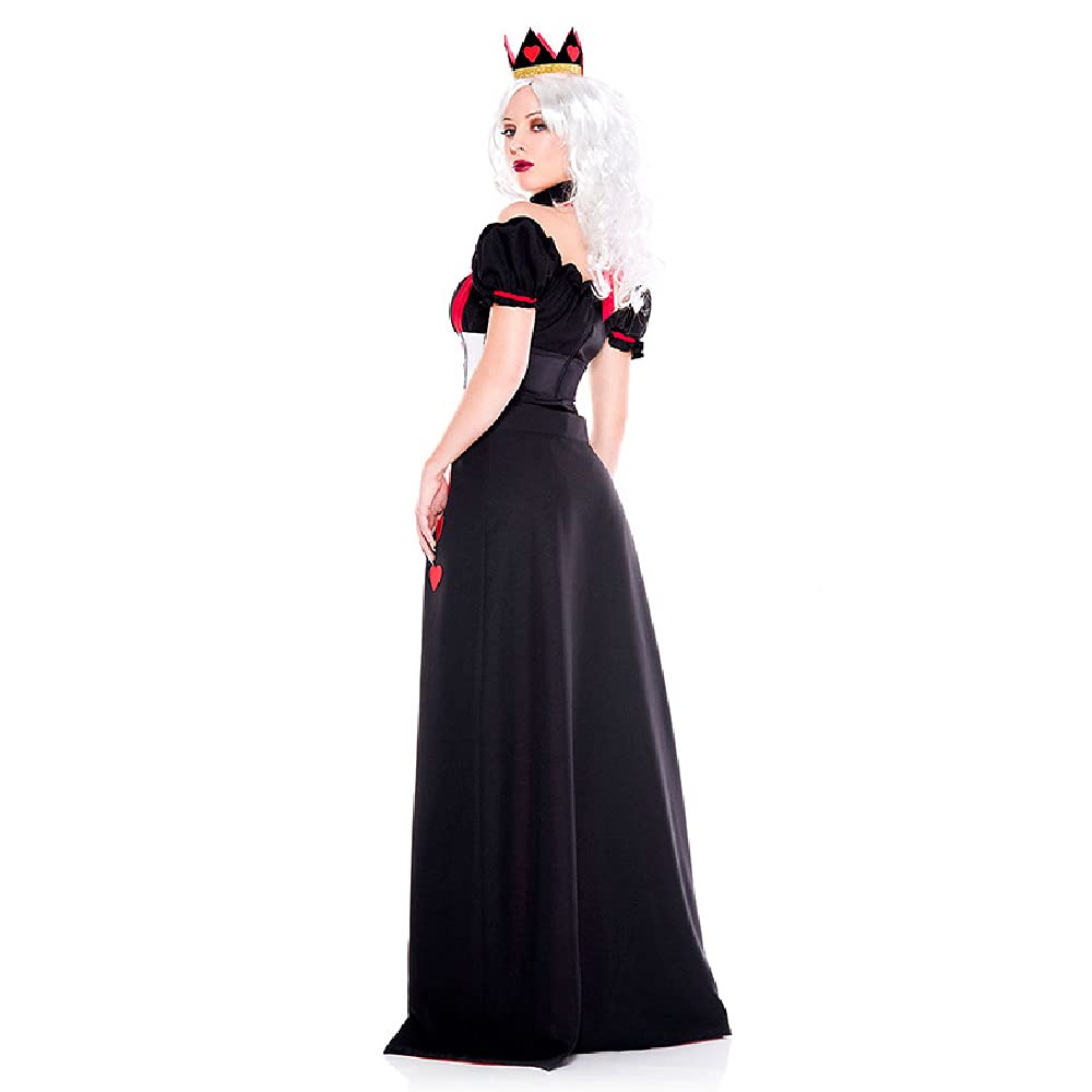 Quenny Halloween Cosplay Red Heart Queen Costume - Alice in Wonderland Queen of Hearts Dress for Women | Perfect for Halloween Parties, Cosplay Events & Themed Photoshoots