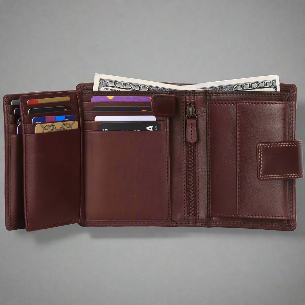 Premium MET Men's Fashion Leather Wallet - Slim RFID Blocking Bifold Wallet for Everyday Use & Travel - Perfect Gift for Dad, Husband, Boyfriend