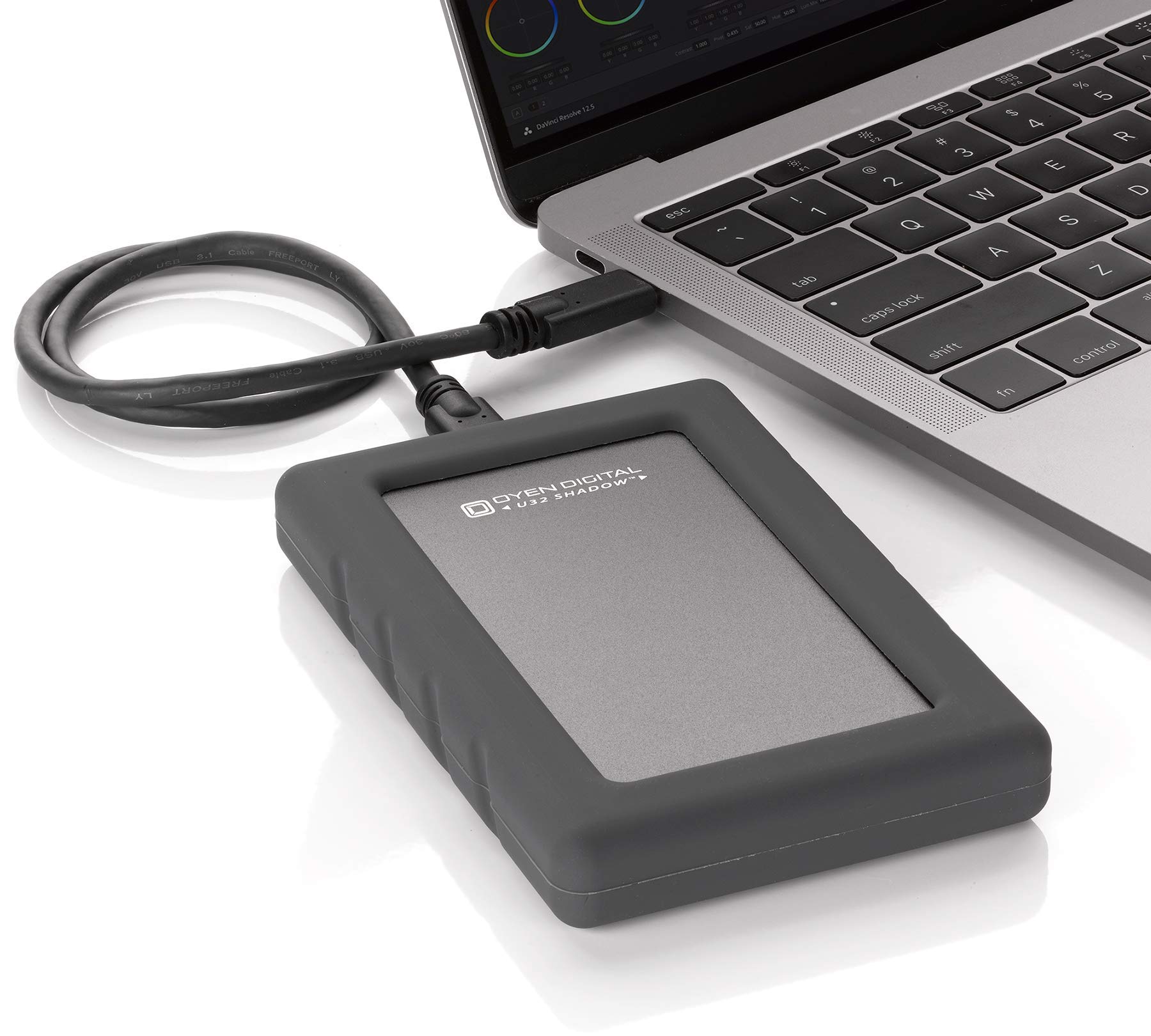 Oyen Digital U32 Shadow Dura 4TB USB-C Rugged Portable SSD - High-Speed External Solid State Drive for Mac, PC, Photography & Video Editing - Perfect for Travel, Field Work & Data Backup