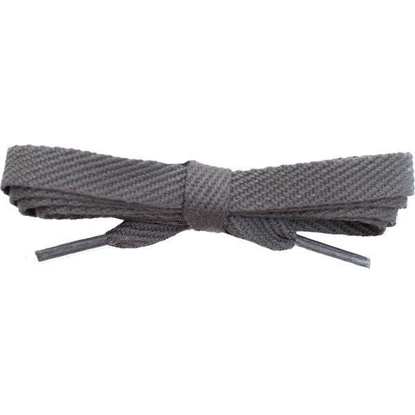 12 Pairs Dark Gray Cotton Flat 3/8