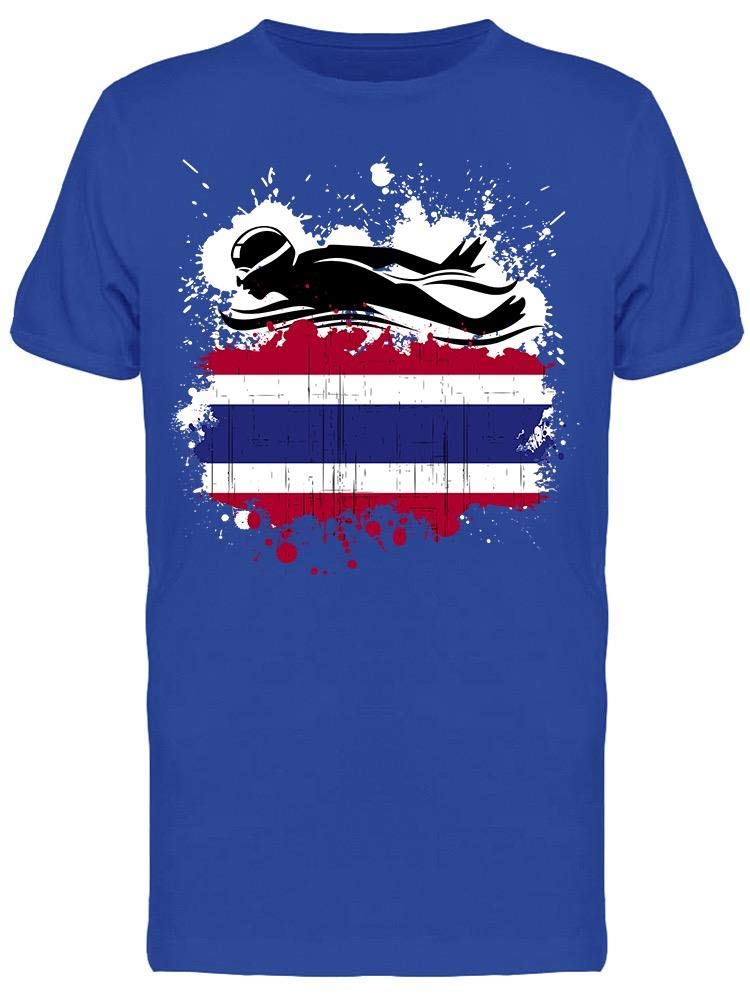 Smartprints Thailand Swimming Team T-Shirt for Men - Comfortable & Stylish Athletic Wear for Swimming Fans & Sports Enthusiasts