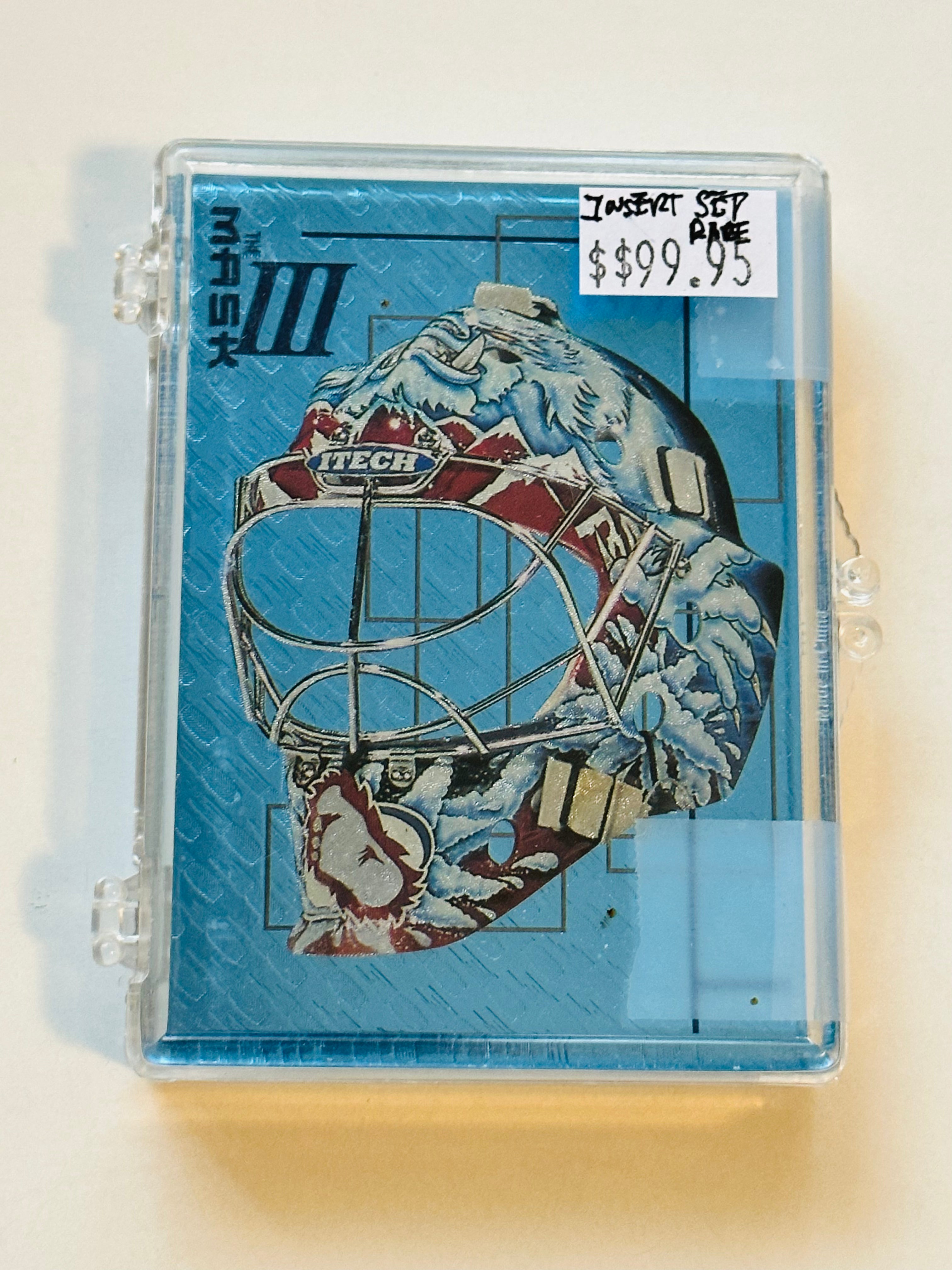 Pinnacle Foil Hockey Masks Insert Card Set - Collectible Trading Cards for NHL Fans & Sports Memorabilia Enthusiasts - Perfect for Trading, Collecting, and Displaying in Your Man Cave or Sports Room
