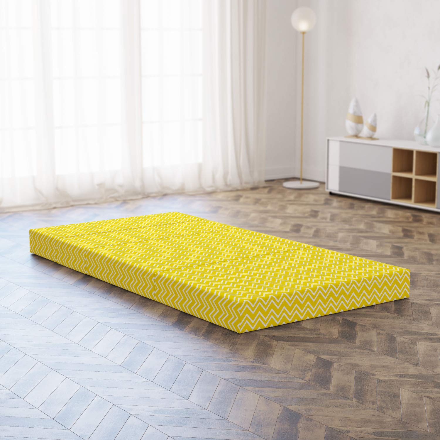 Ambesonne Modern Foldable Mattress - Queen Size 74.8