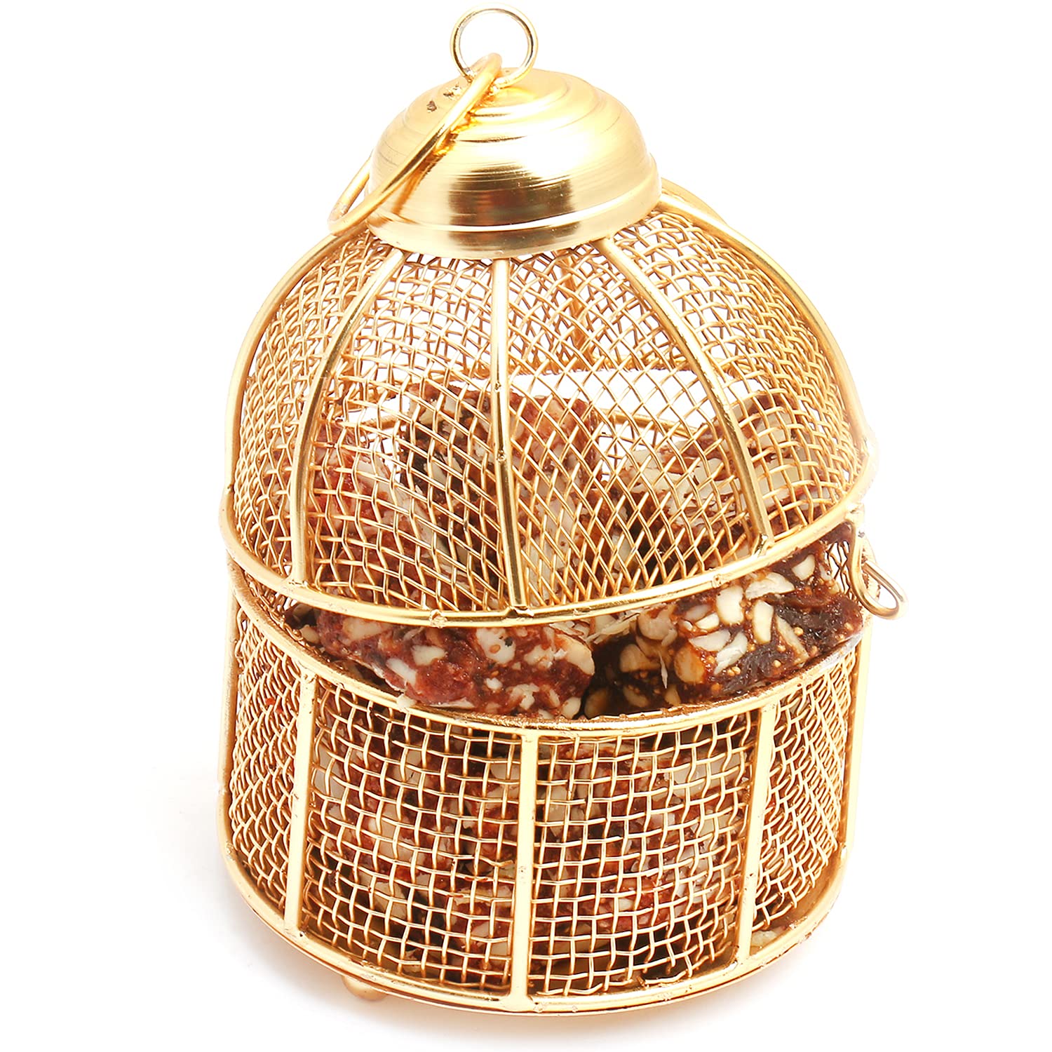 Ghasitaram Diwali Gifts - Golden Cage with Sugar-Free Sweets | Premium Indian Festival Gift Box for Diwali Celebrations, Housewarming & Spiritual Offerings