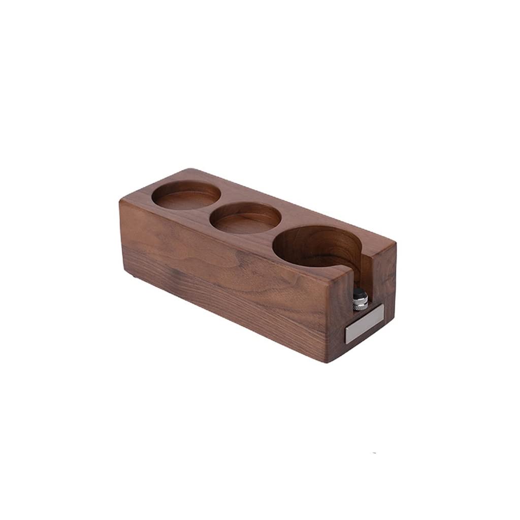 Premium Wooden Coffee Tamper Holder - 3-Hole Anti-Slip Manual Tamping Station for Baristas (58MM Vertical) | Espresso Accessories for Home & Professional Coffee Shops