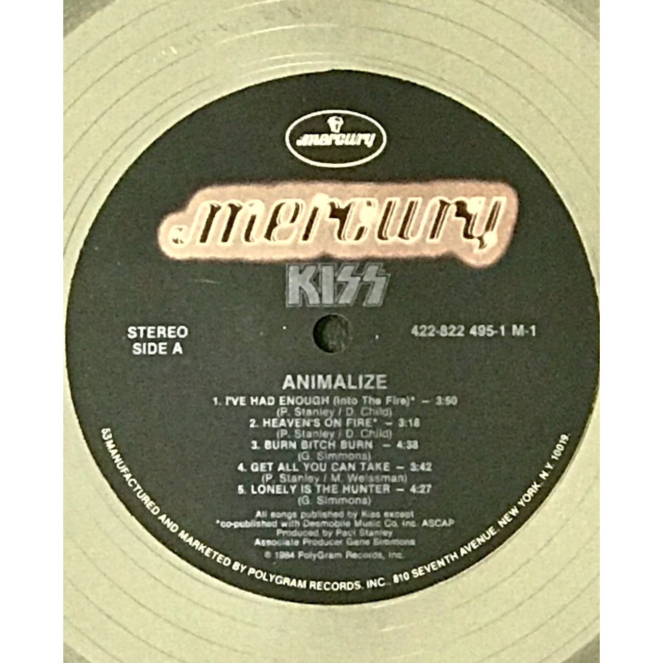 KISS Animalize RIAA Platinum Album Award - Official Music Collectible for Fans & Display - Perfect for Home, Office, or Music Memorabilia Collections