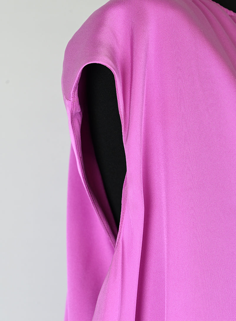 Balenciaga Purple Silk Long Dress Size 40 - Elegant Evening Gown for Parties & Special Occasions