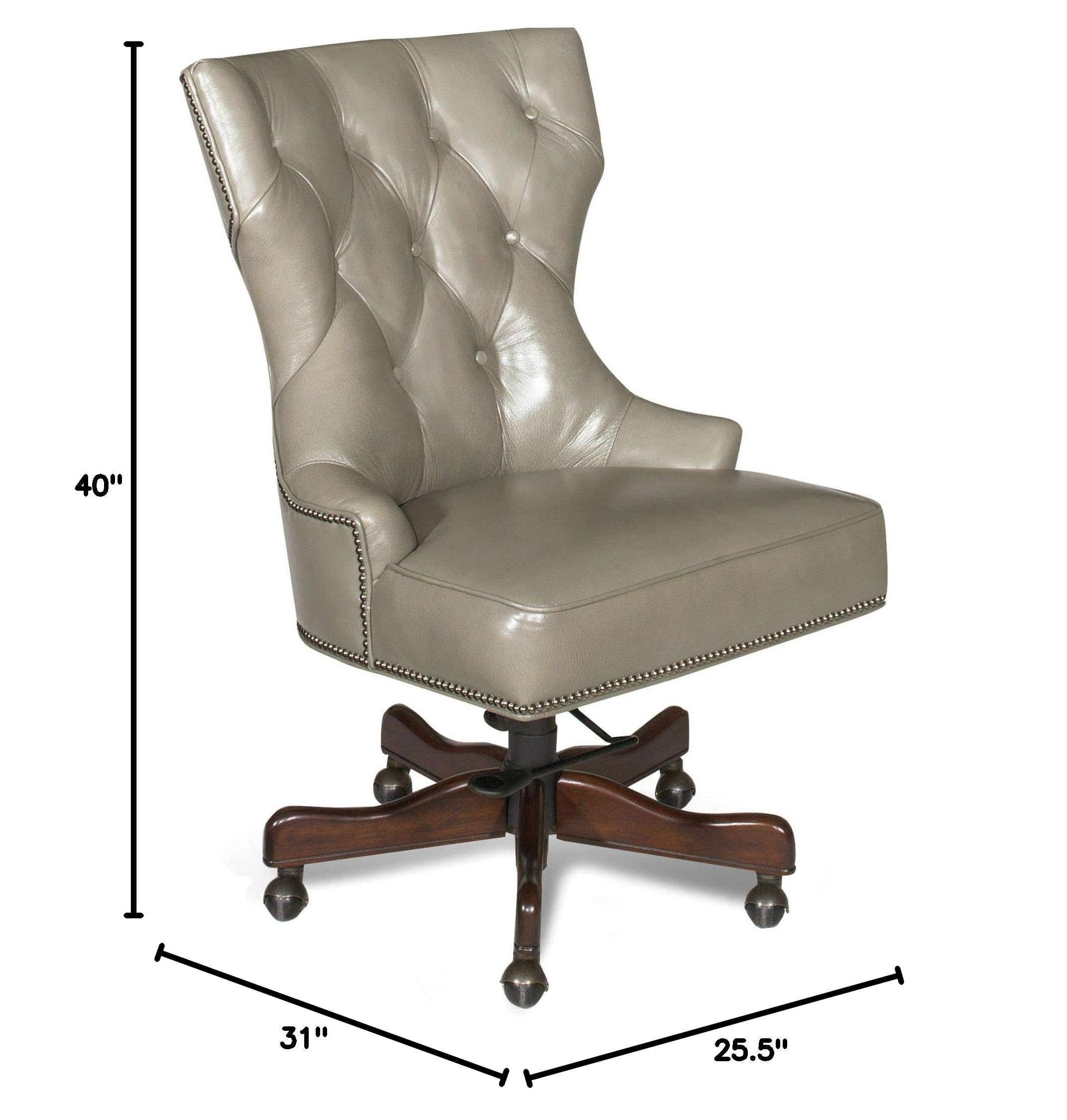 Hooker Furniture Seven Seas Executive Desk Office Chair in Al Fresco Baca - Ergonomic High Back Leather Chair for Home & Office Workspace, Perfect for Professionals and Long Hours Sitting