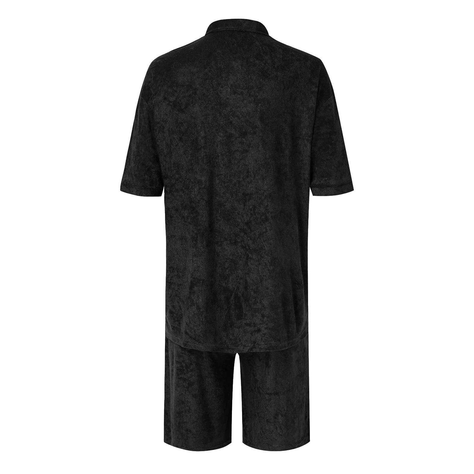 STRY Men's Gym Clothes - Breathable Summer Workout Shirts & Shorts Set, Moisture-Wicking Button Down Short Sleeve Shirt with Matching Athletic Pants for Men - Perfect for Gym Training, Running & Outdoor Sports