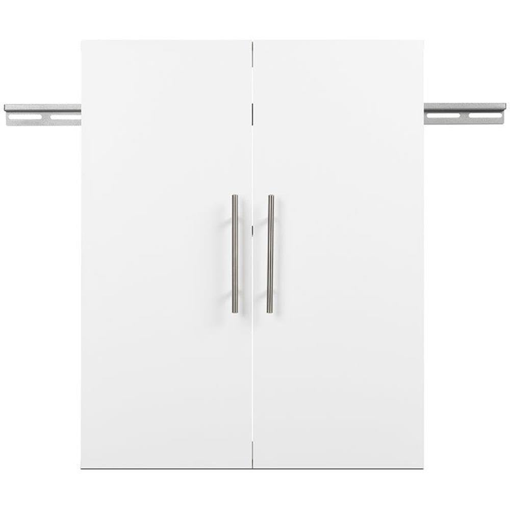 Prepac 24 Inch White Wall Mounted Storage Cabinet - Garage Organization & Laundry Room Shelving Unit for Home Storage Solutions