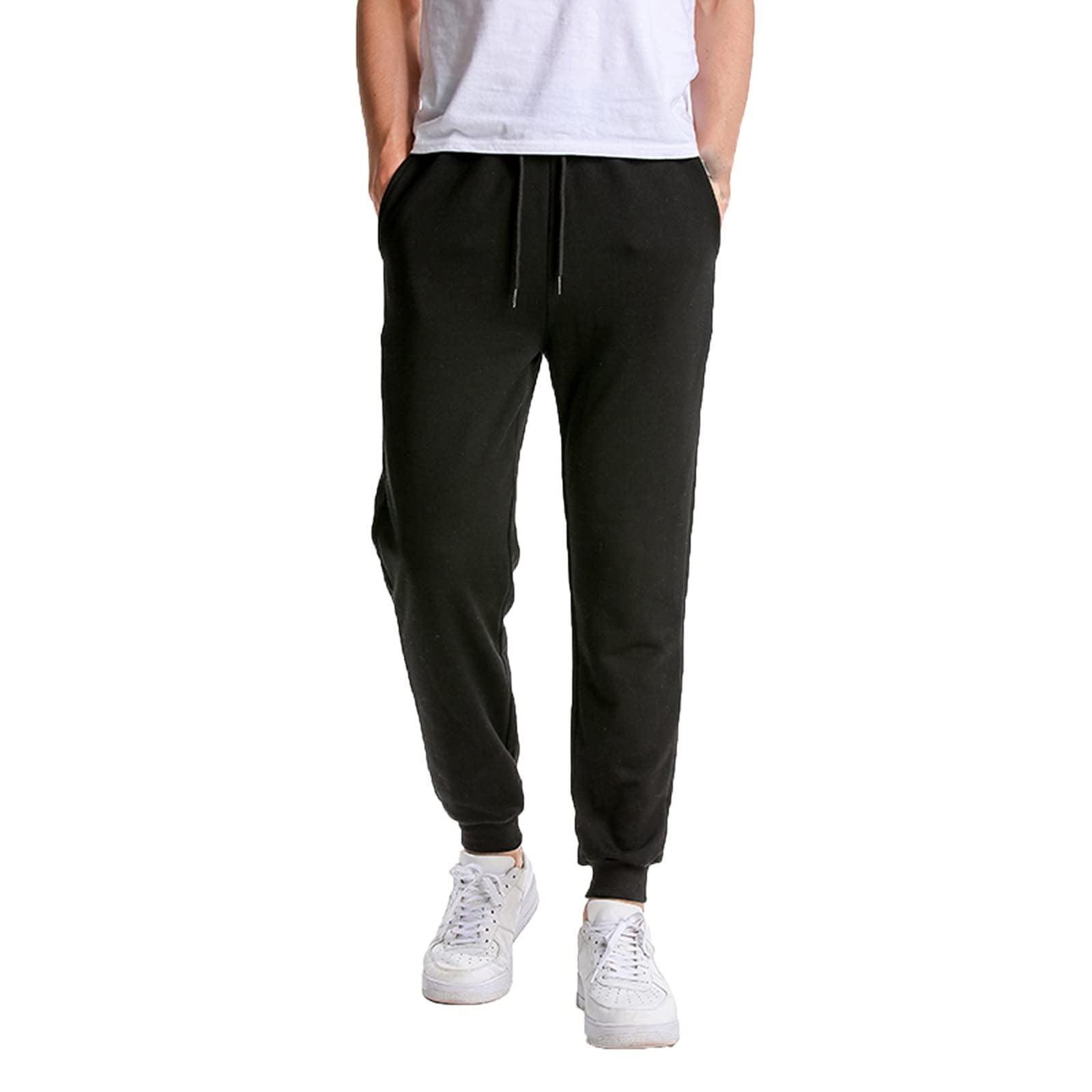 Breathable Men's Running Pants with Pockets - Long Harem Sports Pants for Jogging, Gym & Outdoor Activities | Moisture-Wicking & Comfortable Workout Pants