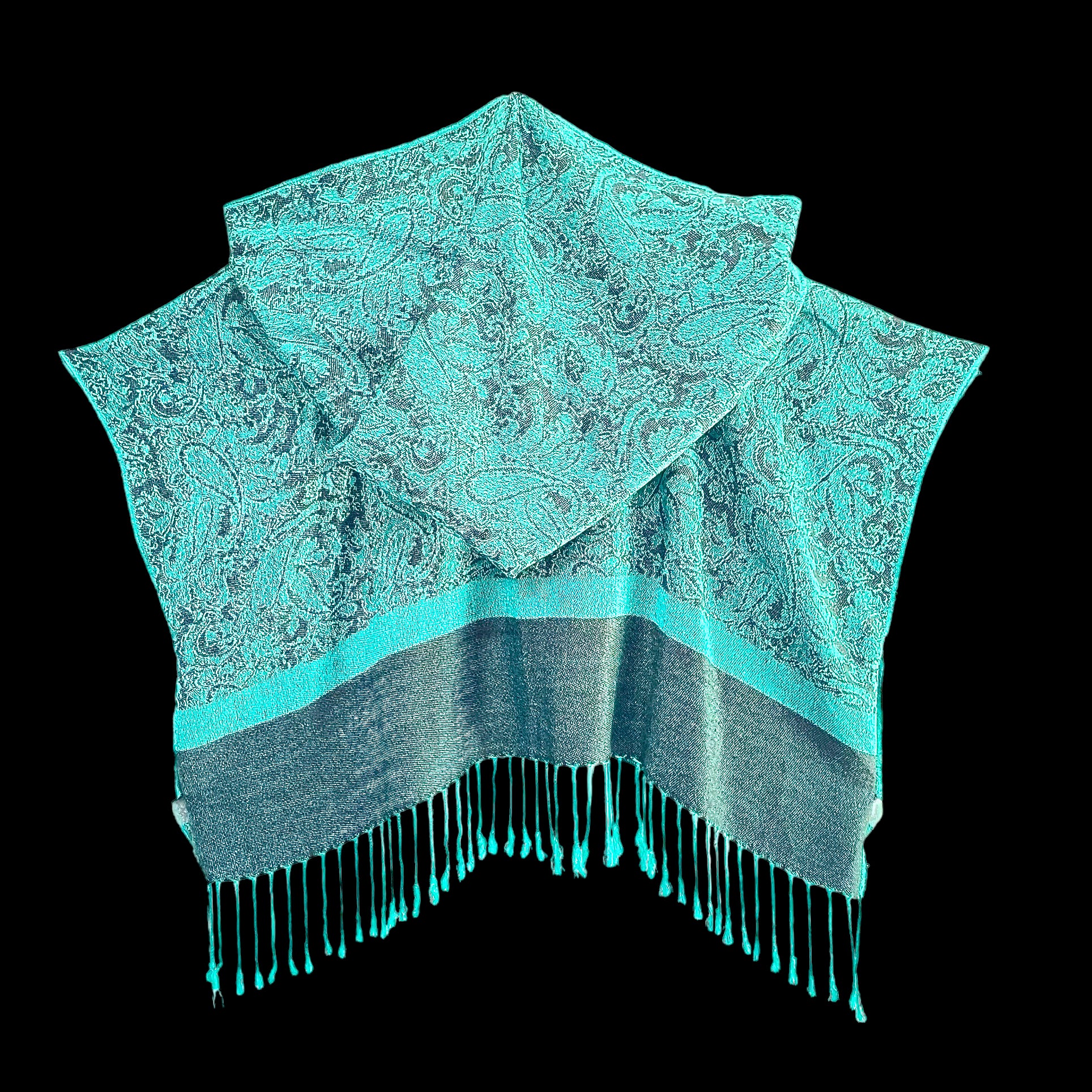 Stylish Paisley Print Teal Short Sleeve Crop Top for Women | Trendy Summer Fashion | Perfect for Beach Outings, Music Festivals & Casual Wear
