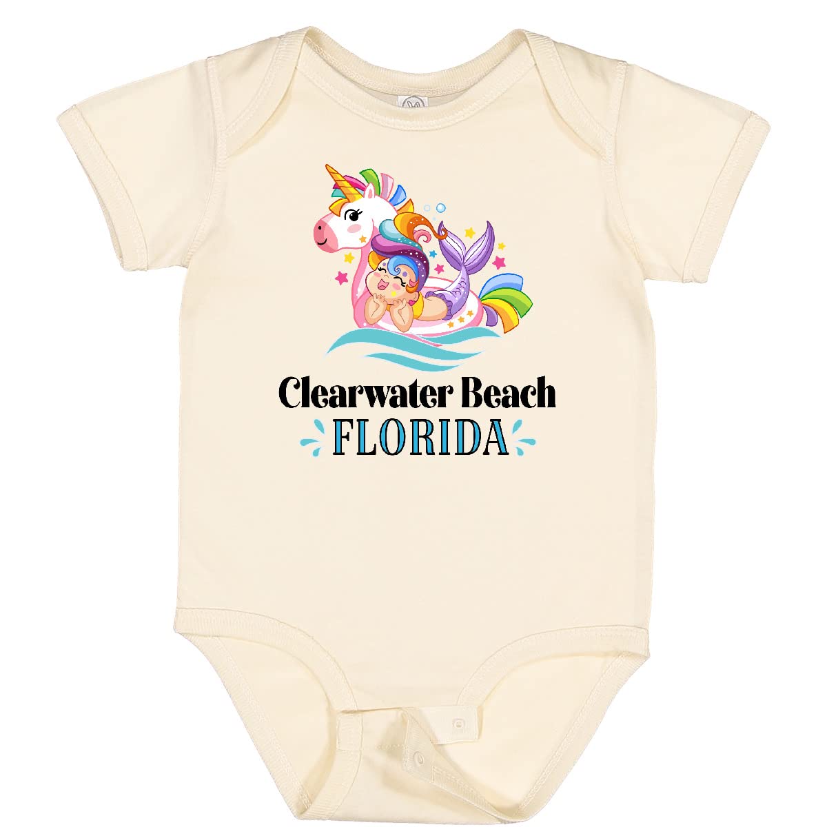 Inktastic Clearwater Beach Florida Baby Bodysuit - Soft Cotton Infant Onesie with Cute Beach Design - Perfect for Newborns, Baby Showers & Florida Vacations