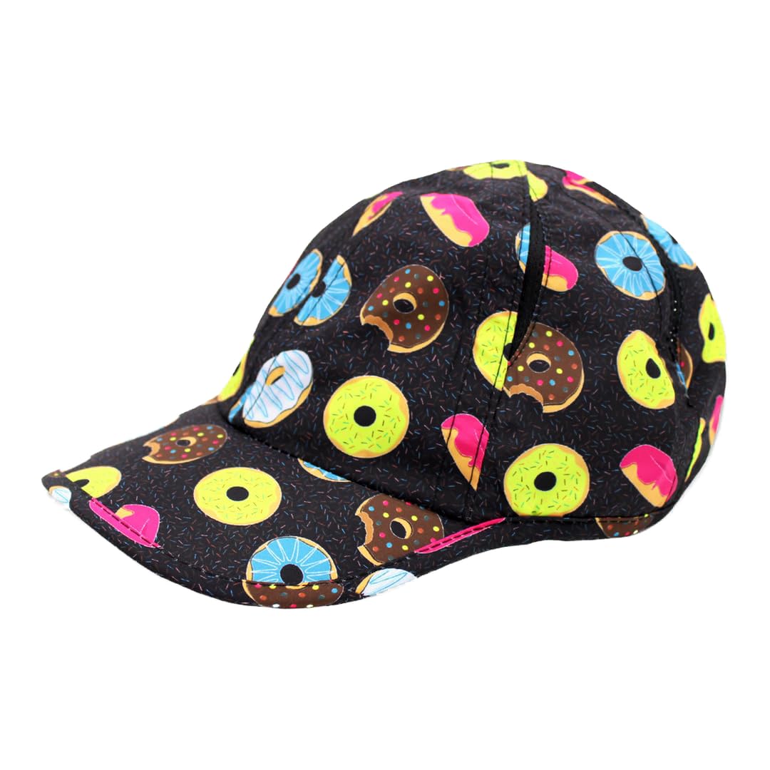 Kids Performance Running Hat for Boys & Girls - Lightweight, Breathable, Adjustable - Perfect for Sports, Jogging, Outdoor Activities (Donut Design)