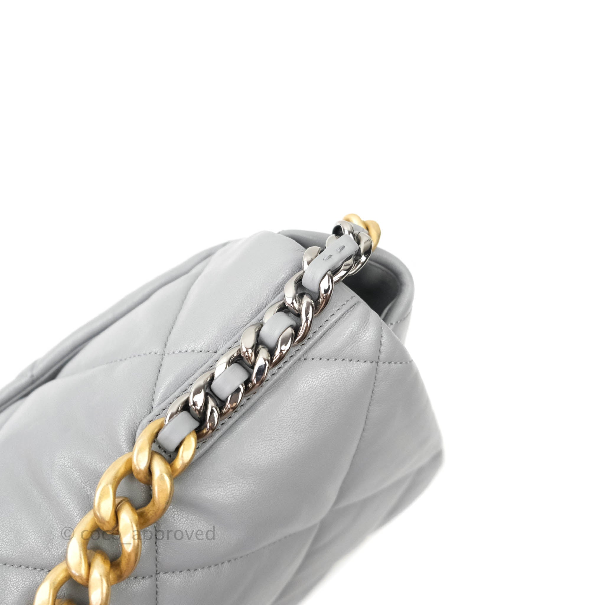 Chanel 19 Large Grey Goatskin Mixed Hardware Flap Bag - Luxury Designer Handbag for Women | Perfect for Work, Evening Events & Everyday Use