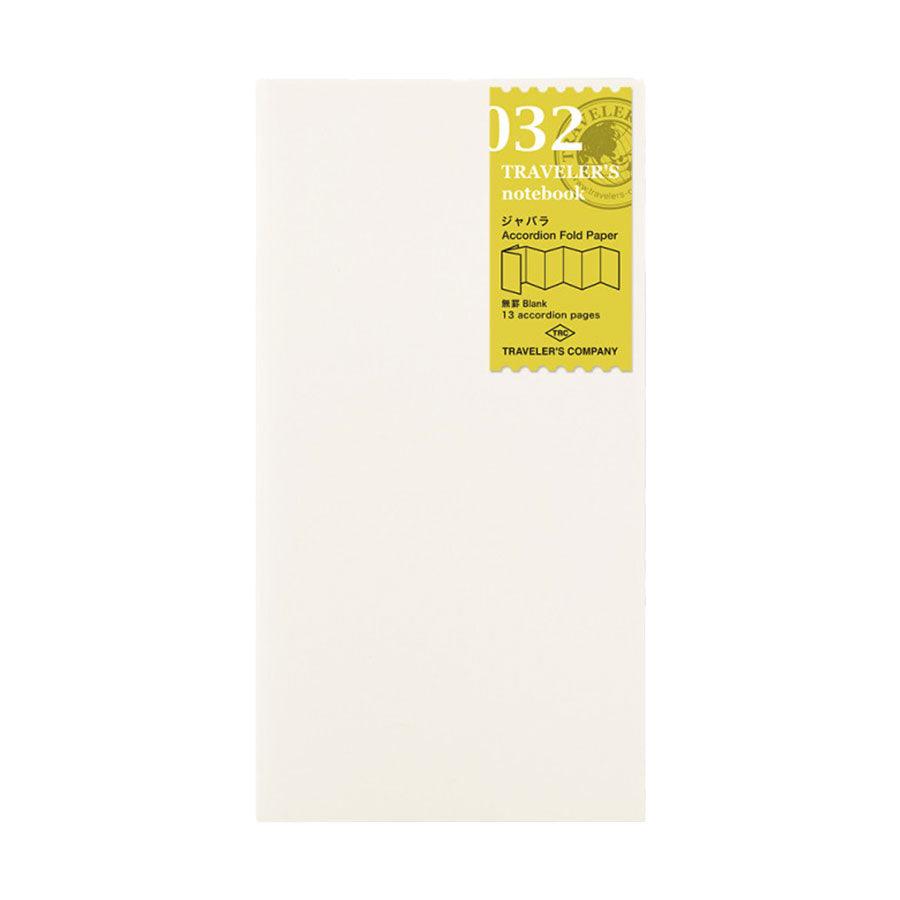 Premium TRAVELER'S NOTEBOOK TN R032 Accordion Fold Paper Refill - 36gsm Lightweight Paper for Journaling, Sketching & Note Taking - Perfect for Travelers, Artists & Bullet Journal Enthusiasts