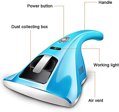 Flyingqin 1200Pa Powerful Vacuum Cleaner - Efficiently Removes Dust from Mattresses, Pillows, Curtains & Sofas (White) | Ideal for Home Cleaning, Pet Hair Removal & Allergy Relief