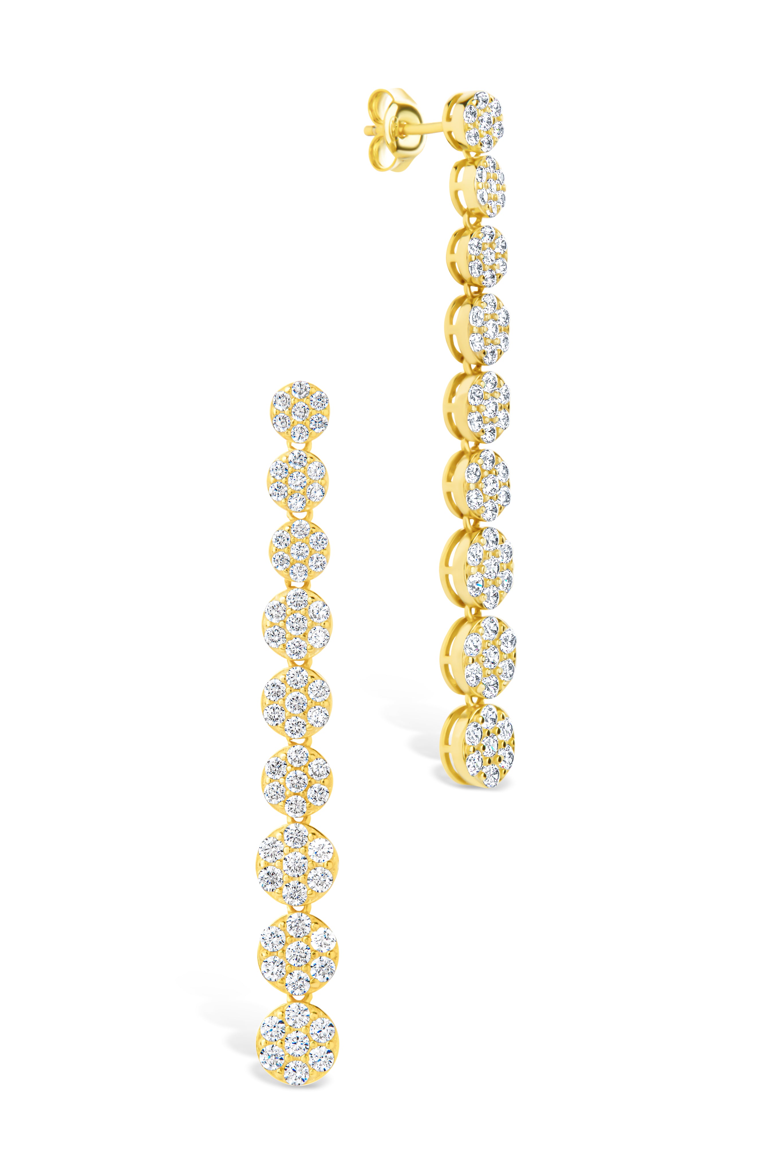 Jessa CZ Circle Drop Stud Earrings for Women - Sparkling Cubic Zirconia Dangle Earrings - Perfect for Parties, Weddings & Everyday Wear
