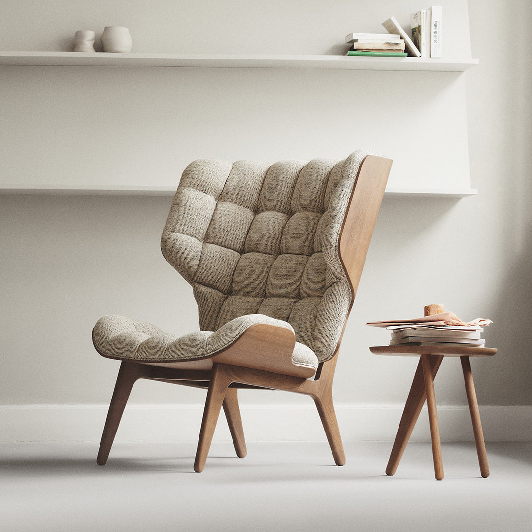 Hansen Hyldahl Fin Side Table by Norr11 - Modern Scandinavian End Table for Living Room, Bedroom & Office - Minimalist Nordic Design Accent Table