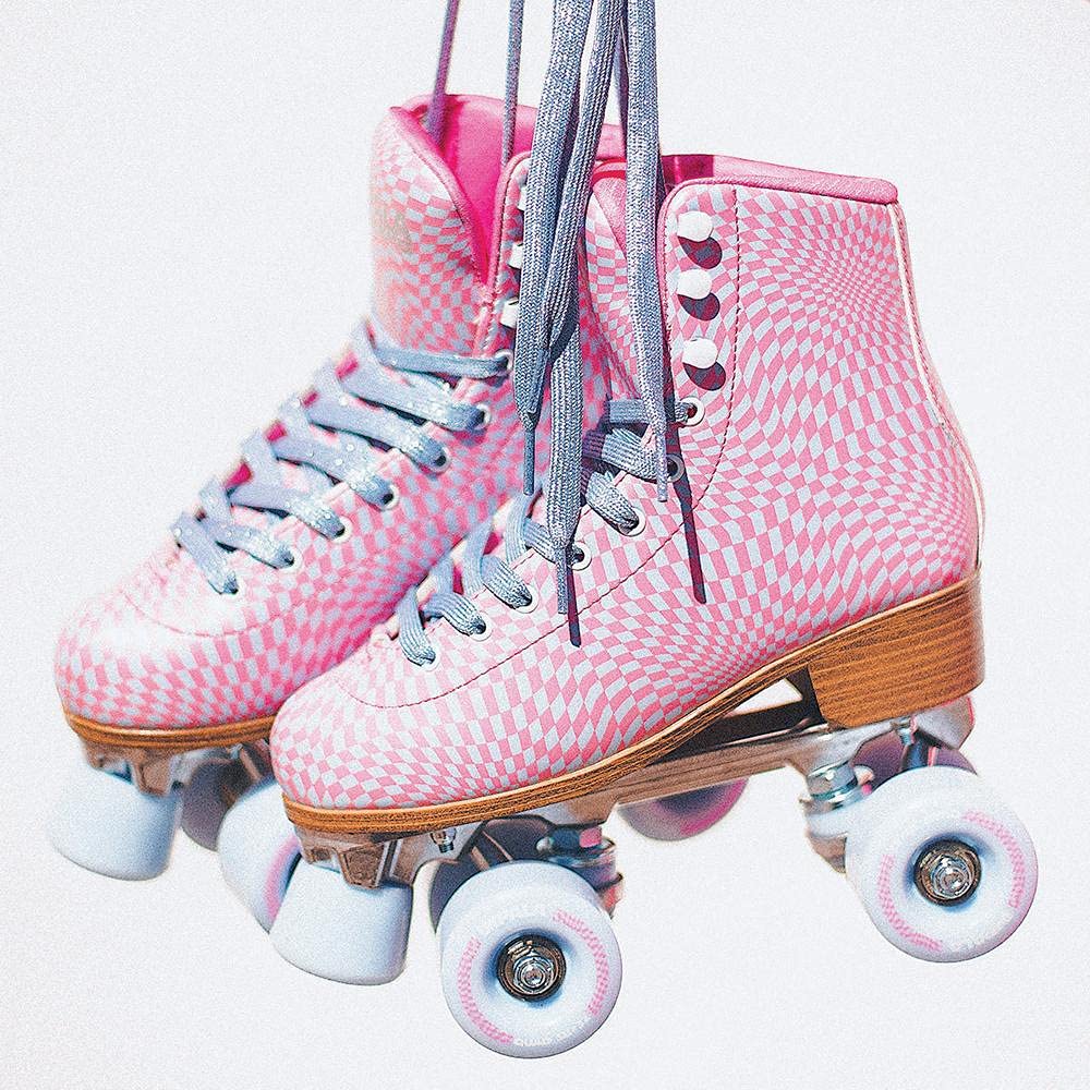 Impala Sidewalk Skates - Wavy Check Roller Skates for Women & Men - Outdoor & Indoor Skating, Rink, Fitness, Street Style - Quad Roller Skates with Comfortable Boot & Durable Wheels