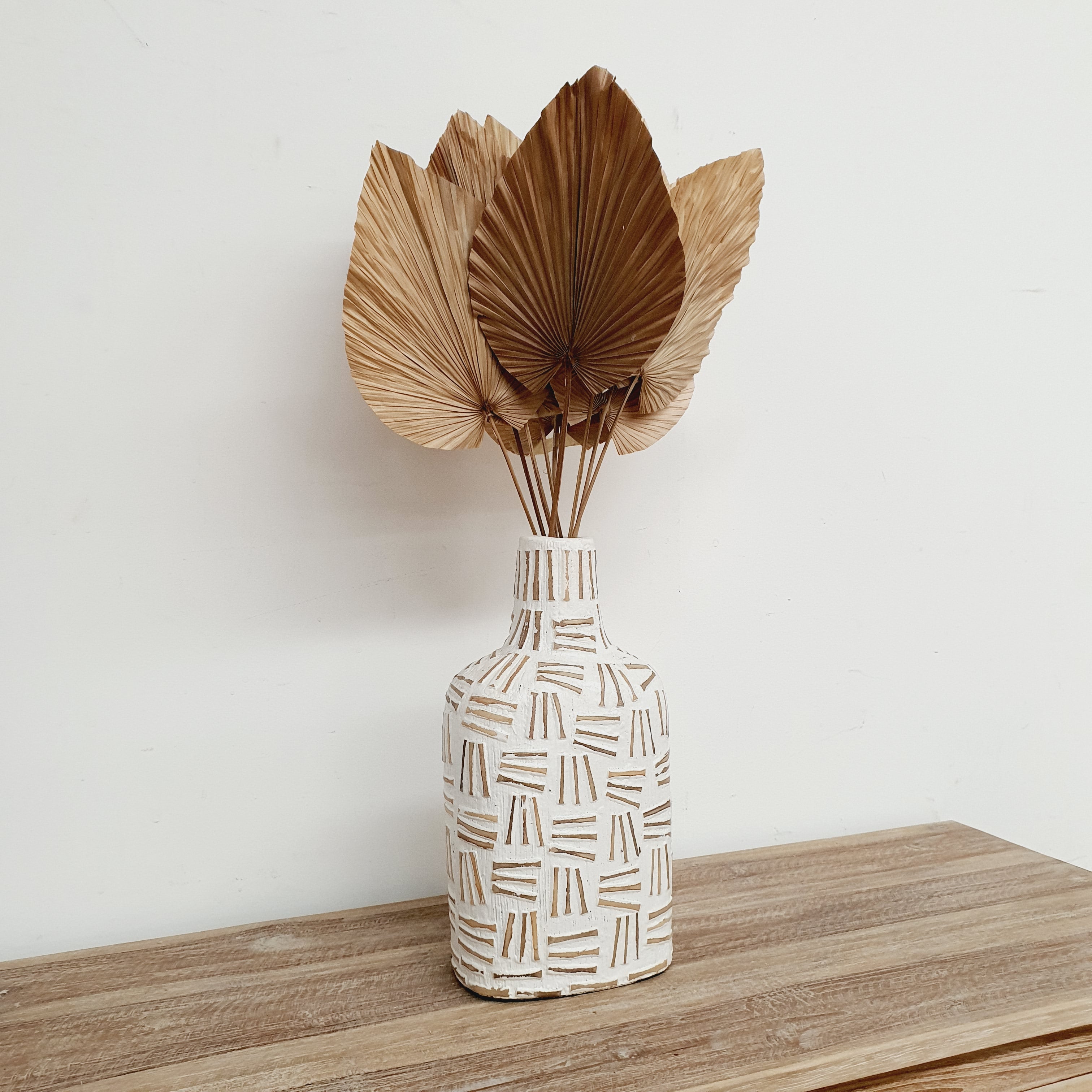 Elegant White Tall Decorative Vase for Home Decor - Perfect for Living Room, Wedding Centerpieces & Flower Arrangements