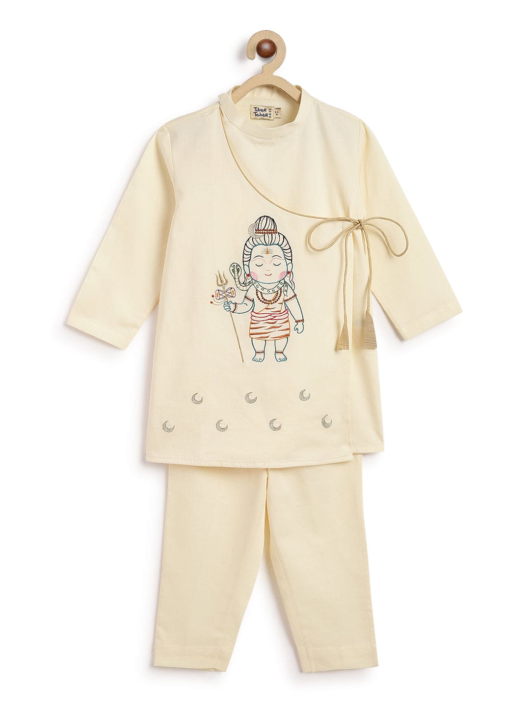 Pre Order: Boys Shiv Kurta Pant Set in Cream Color | Traditional Indian Ethnic Wear for Festivals & Weddings | Perfect for Diwali, Raksha Bandhan & Cultural Events