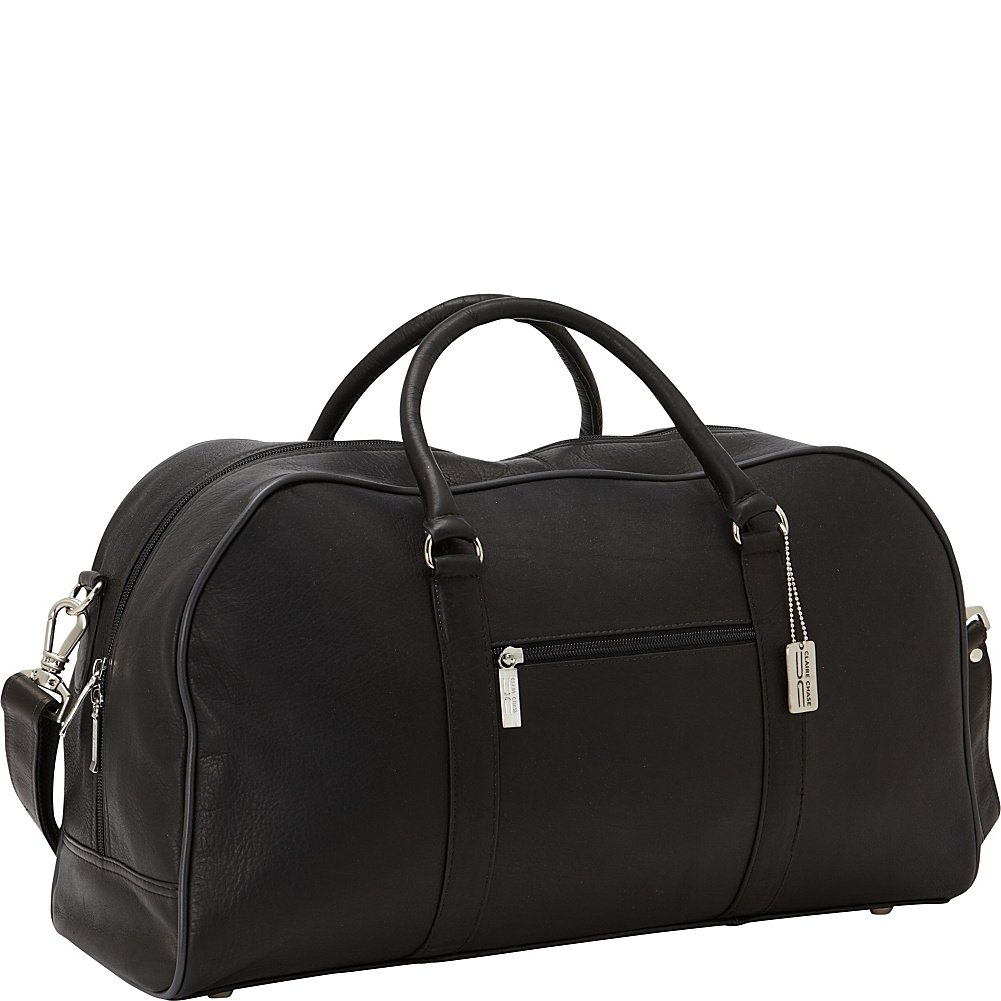 Claire Chase Vintage Leather Duffel Bag - Black One Size Travel Duffle for Men & Women - Perfect for Gym, Weekend Trips & Business Travel